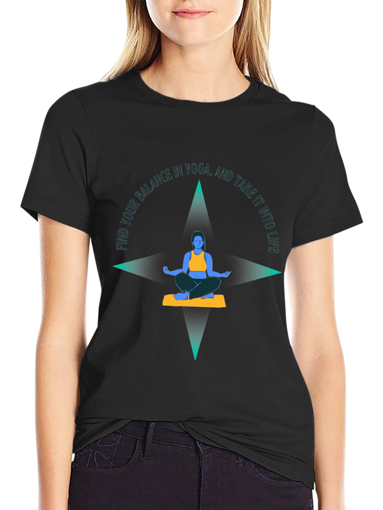 Yoga Balance Graphic Tee - Find Your Balance