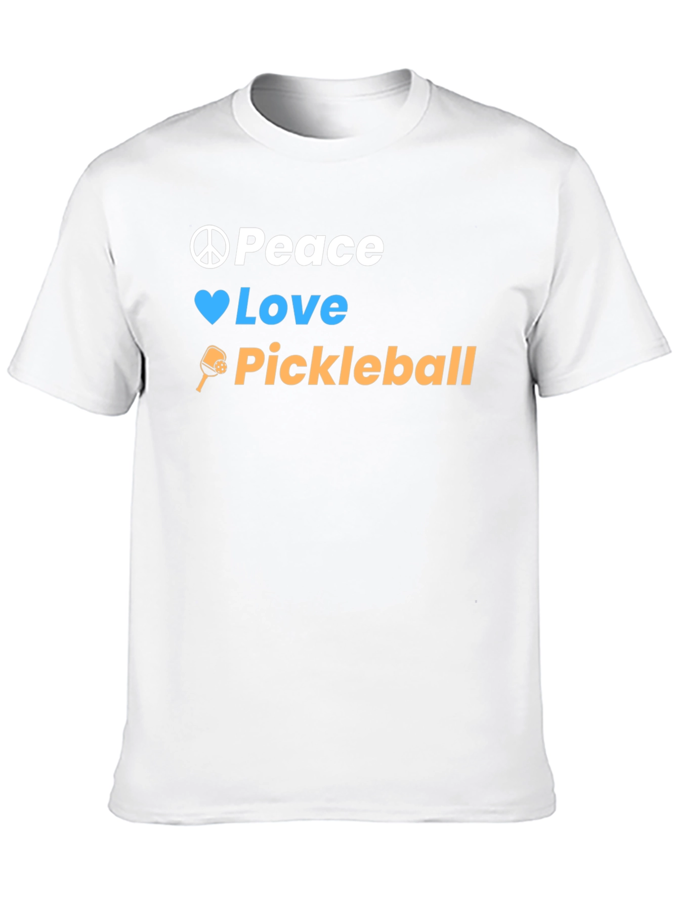 Peace Love Pickleball Black T-Shirt