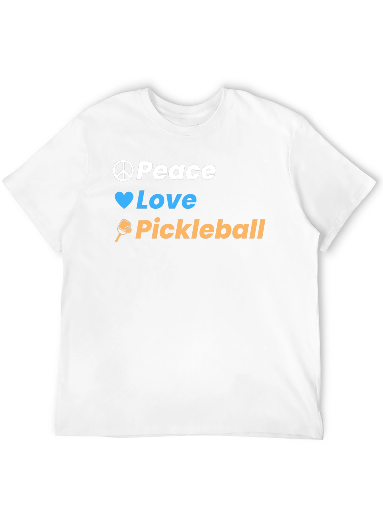 Peace Love Pickleball Black T-Shirt