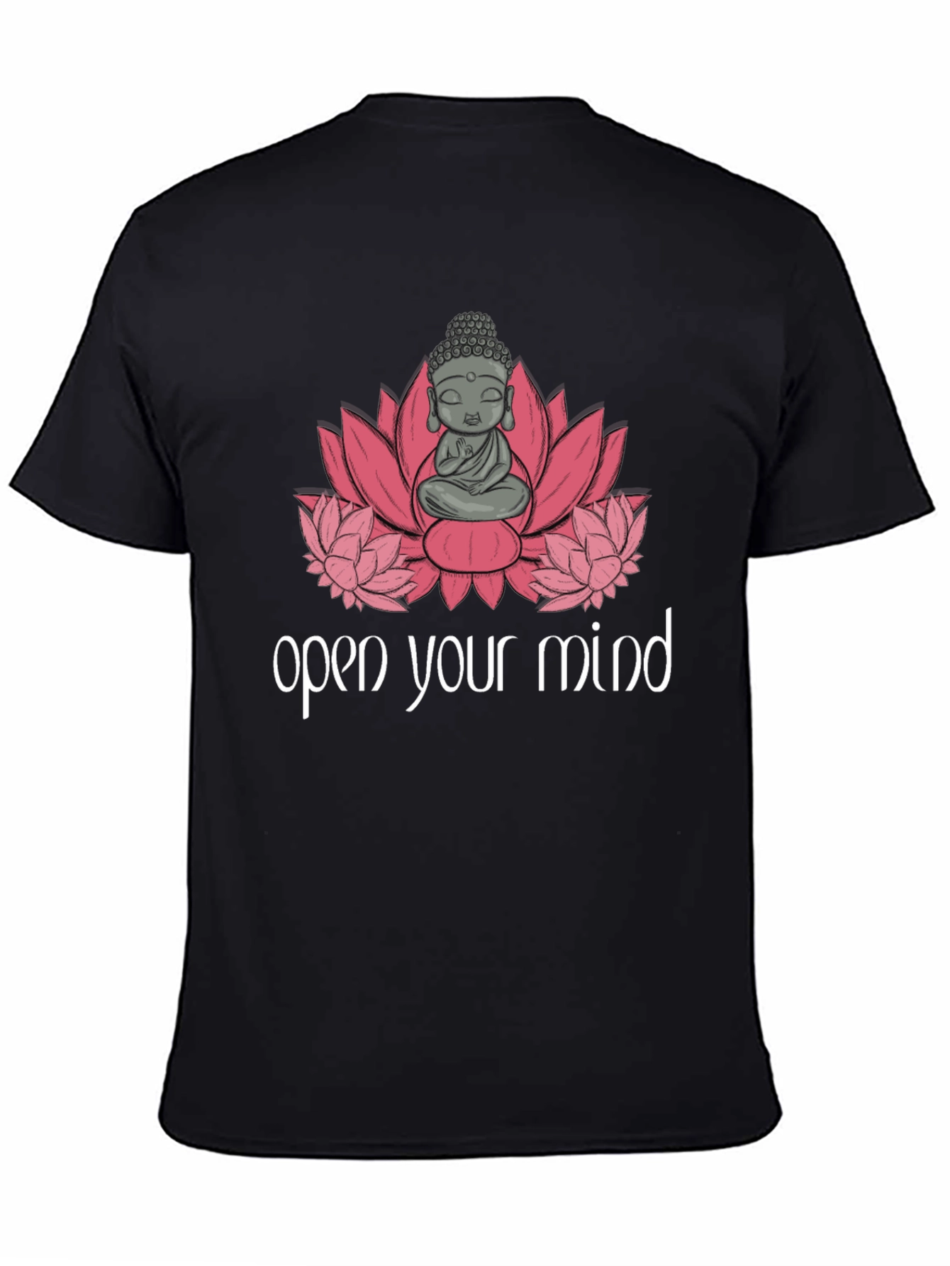 Open Your Mind Buddha Graphic T-Shirt