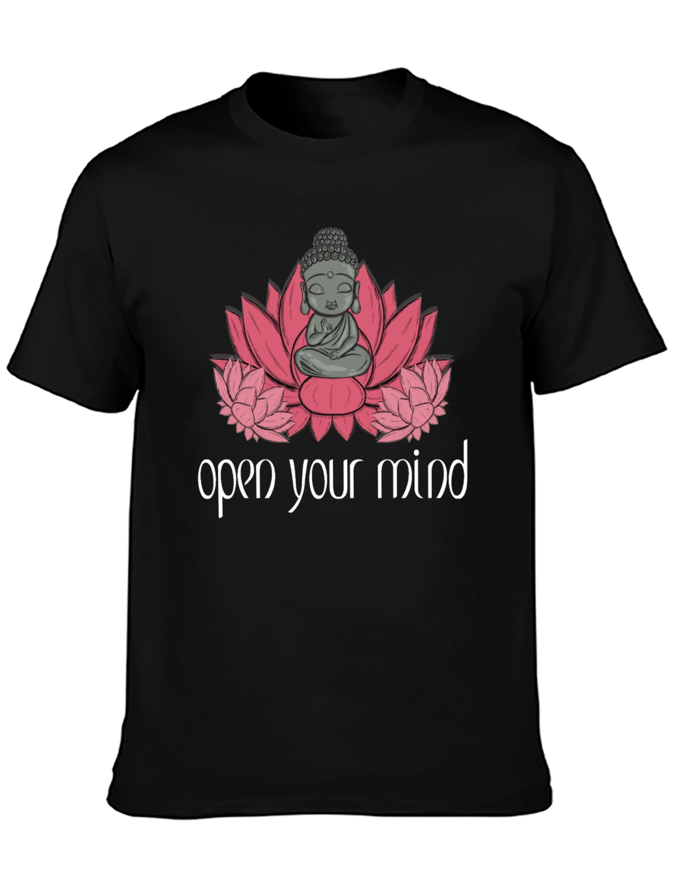 Open Your Mind Buddha Graphic T-Shirt
