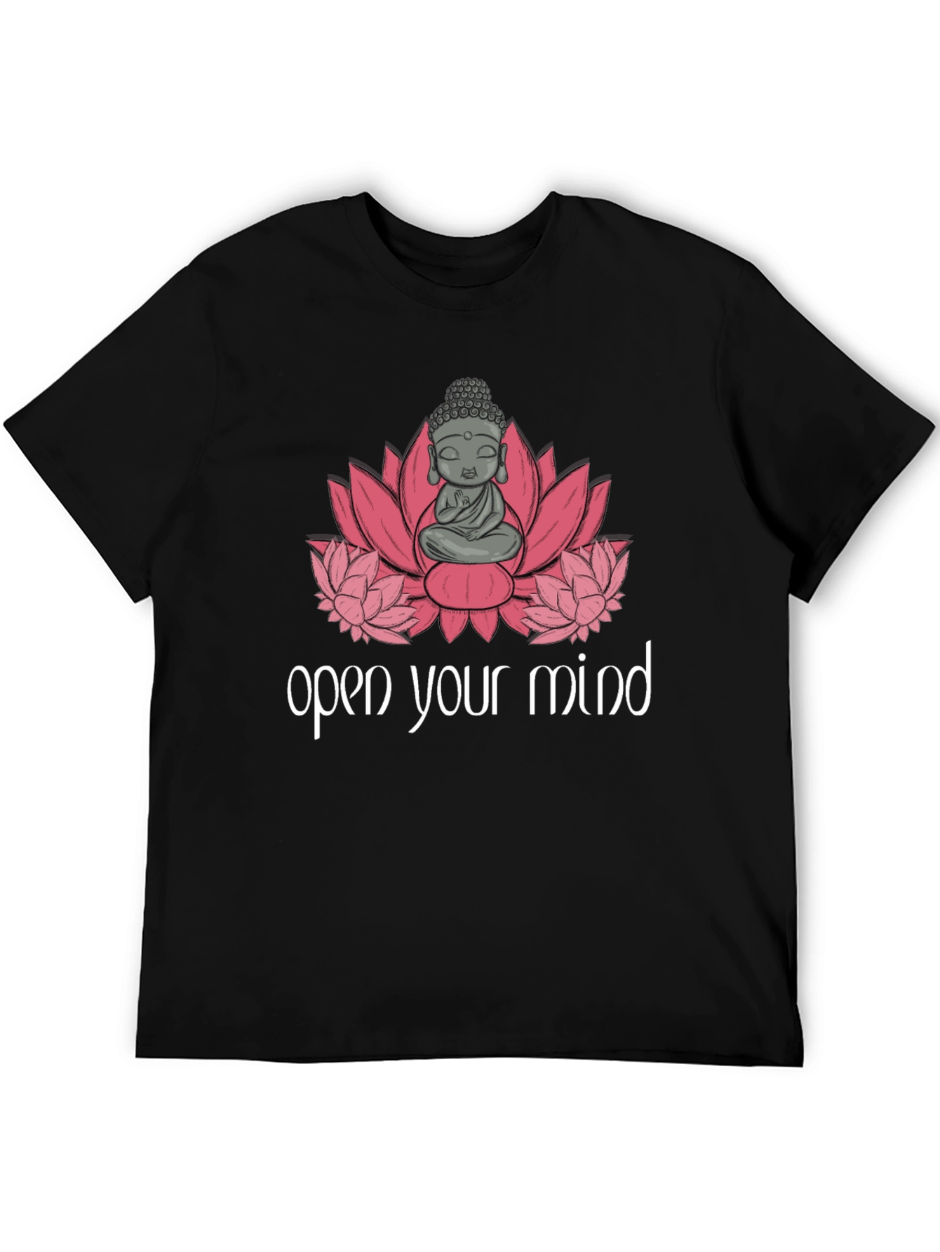Open Your Mind Buddha Graphic T-Shirt