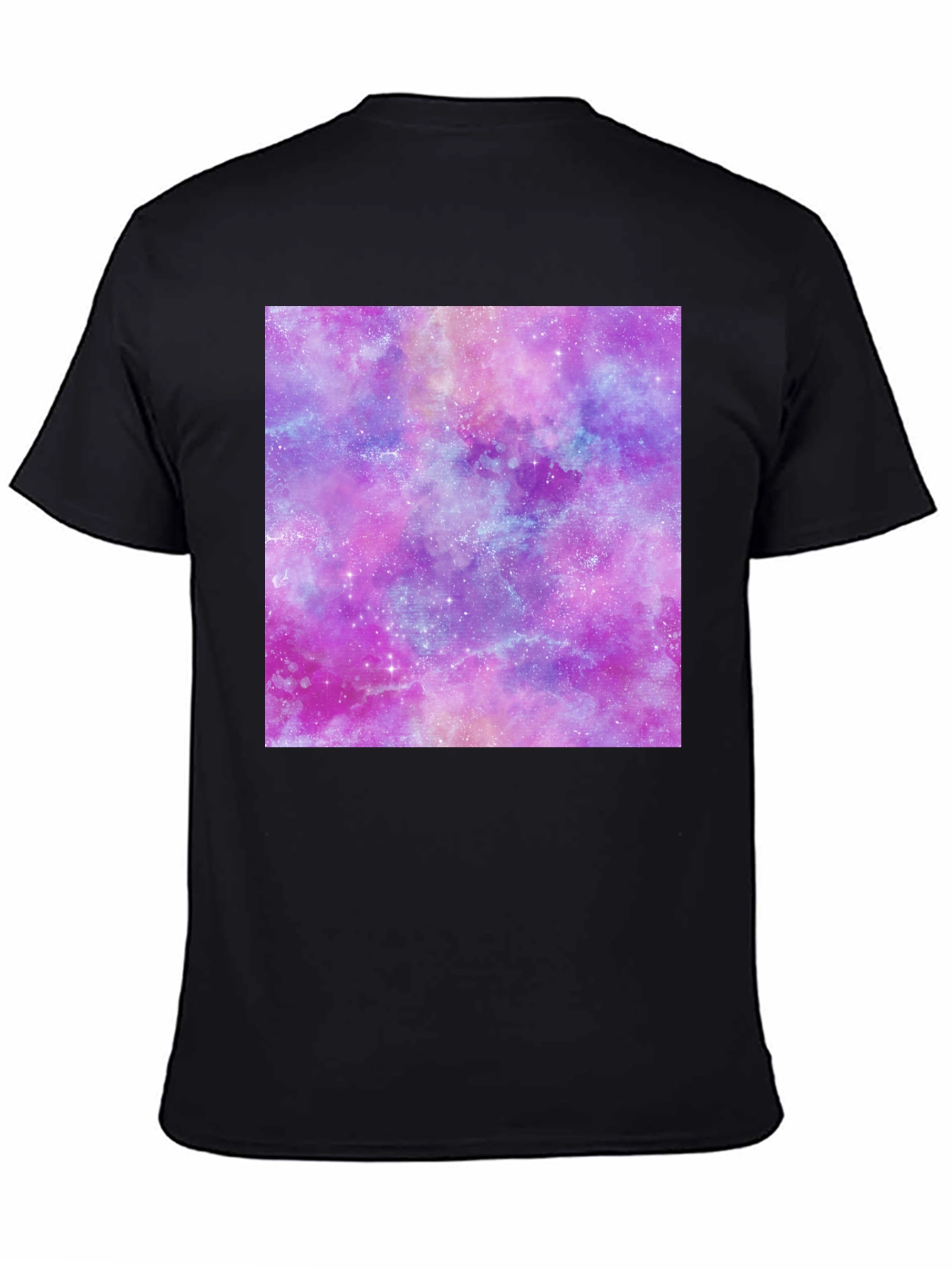 Galaxy Print Tee - Trendy Crew Neck T-Shirt
