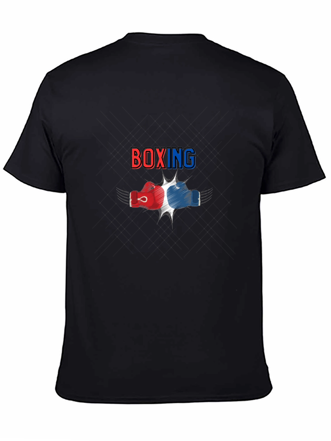 Boxing Graphic Print Black T-Shirt