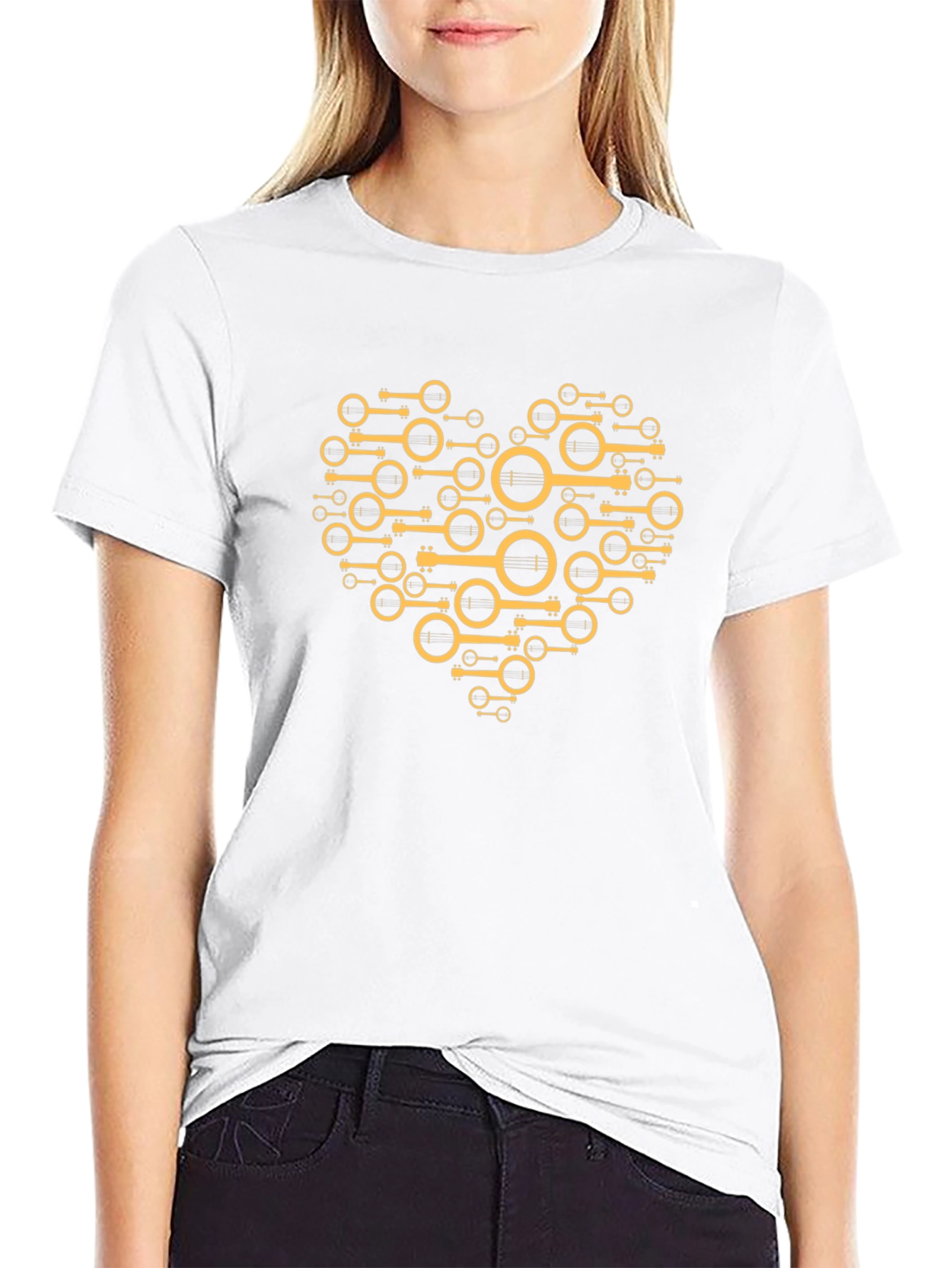 Banjo Heart Graphic Tee - Black