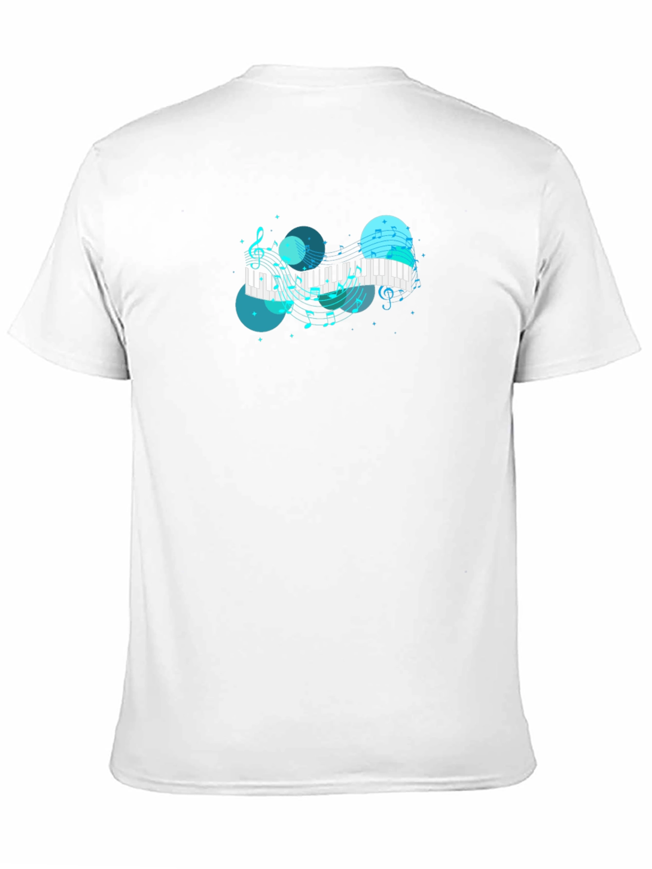 Musical Keyboard T-Shirt - Black Cotton Blend