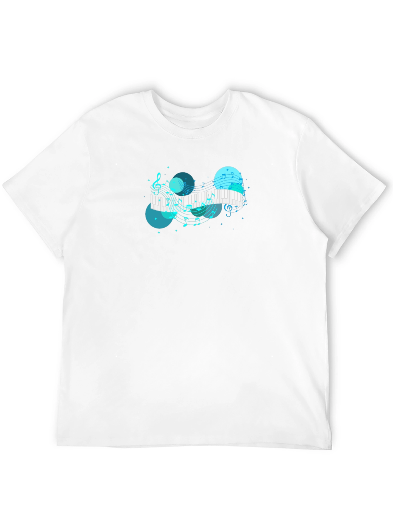 Musical Keyboard T-Shirt - Black Cotton Blend