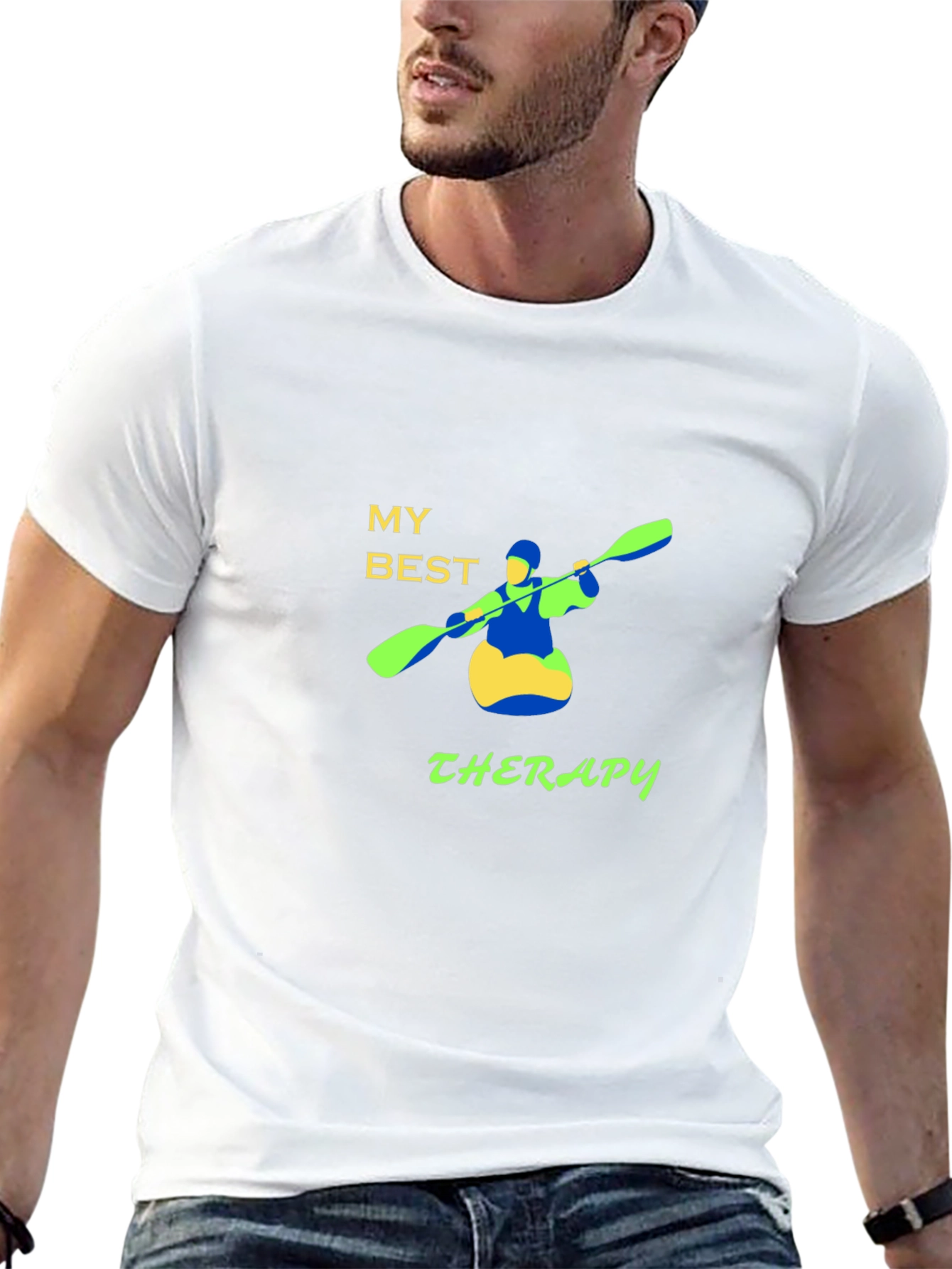 My Best Therapy Kayak Graphic T-Shirt