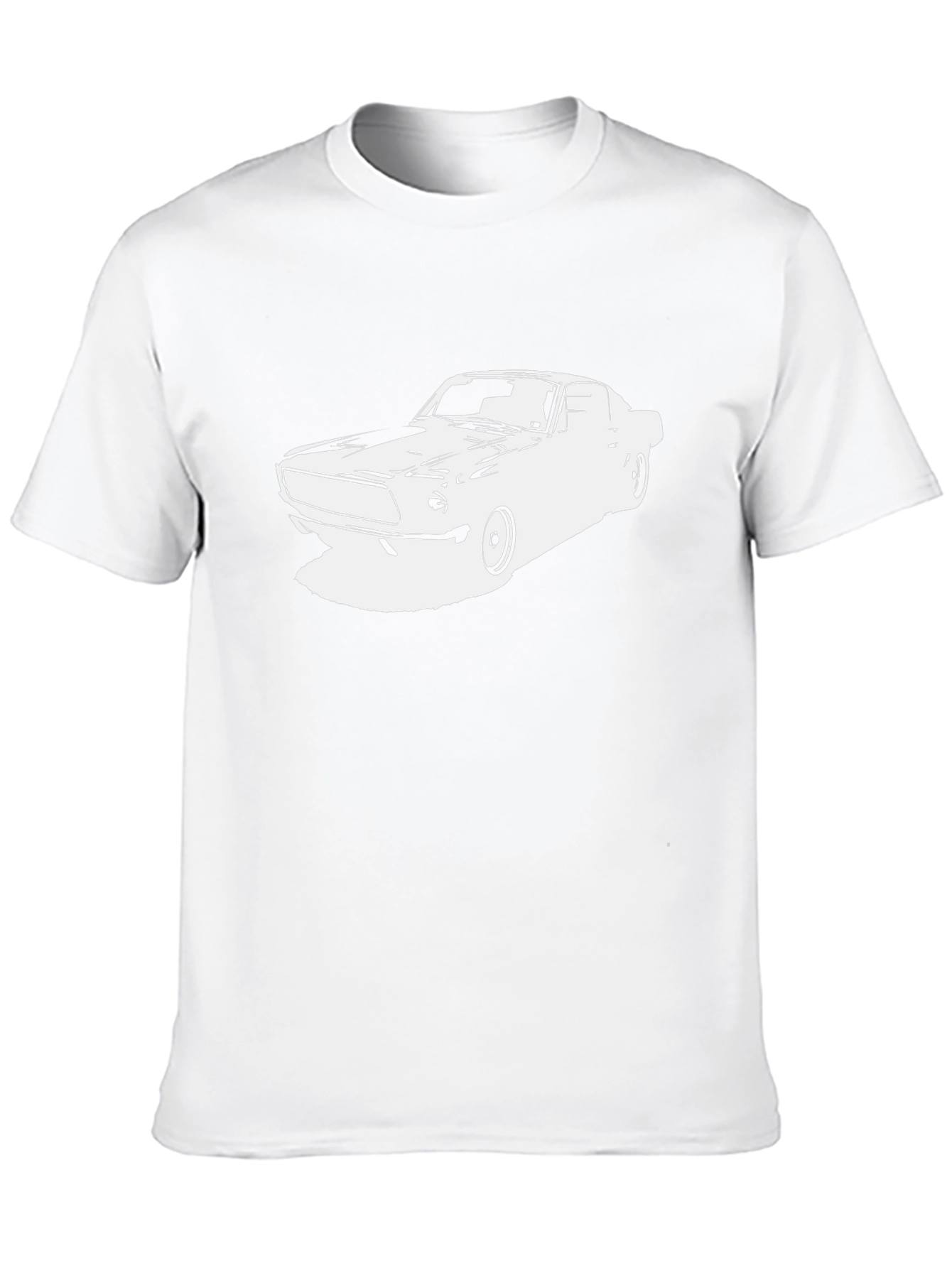 Classic Car Graphic Tee - Black Cotton T-Shirt