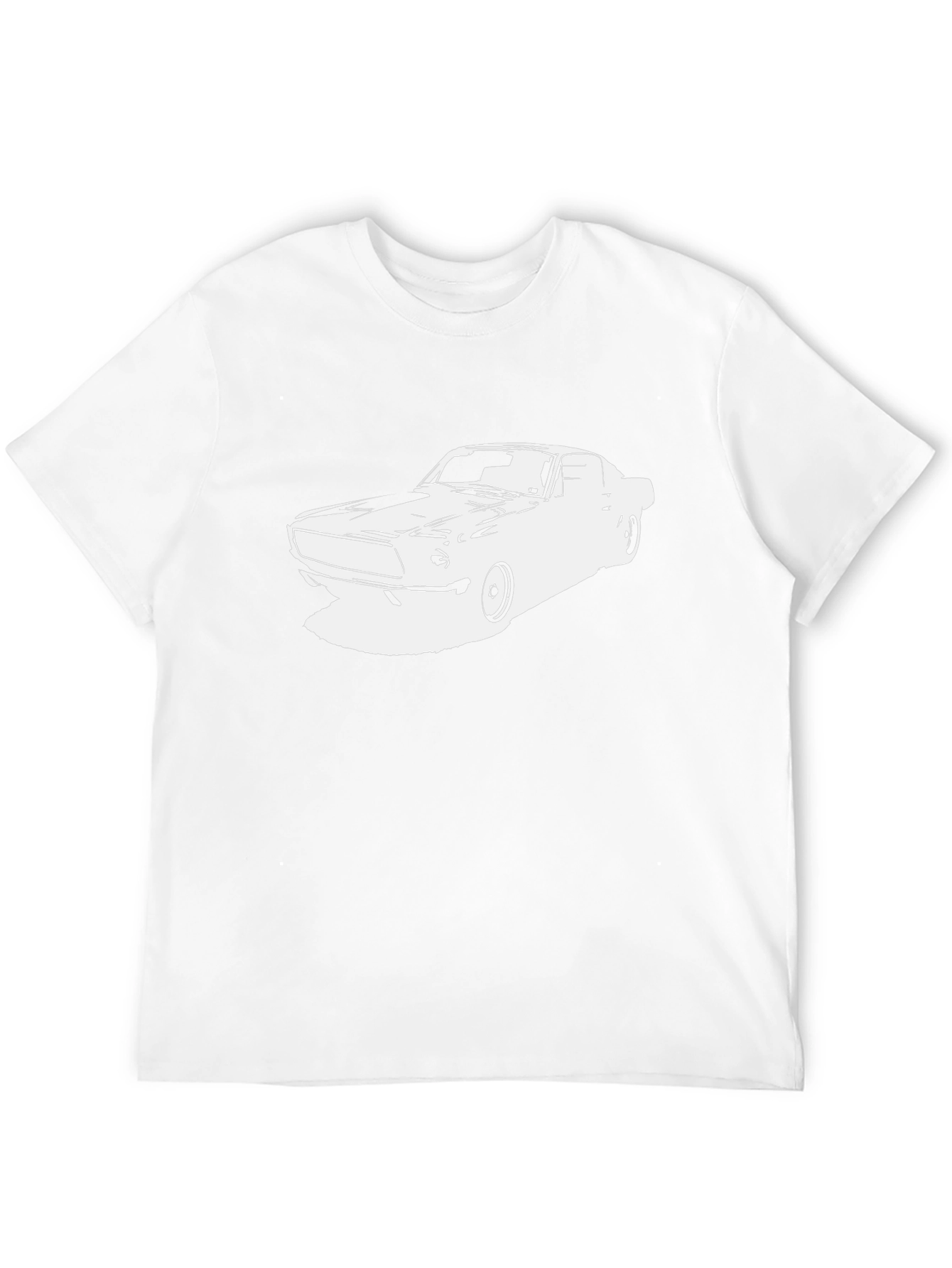 Classic Car Graphic Tee - Black Cotton T-Shirt