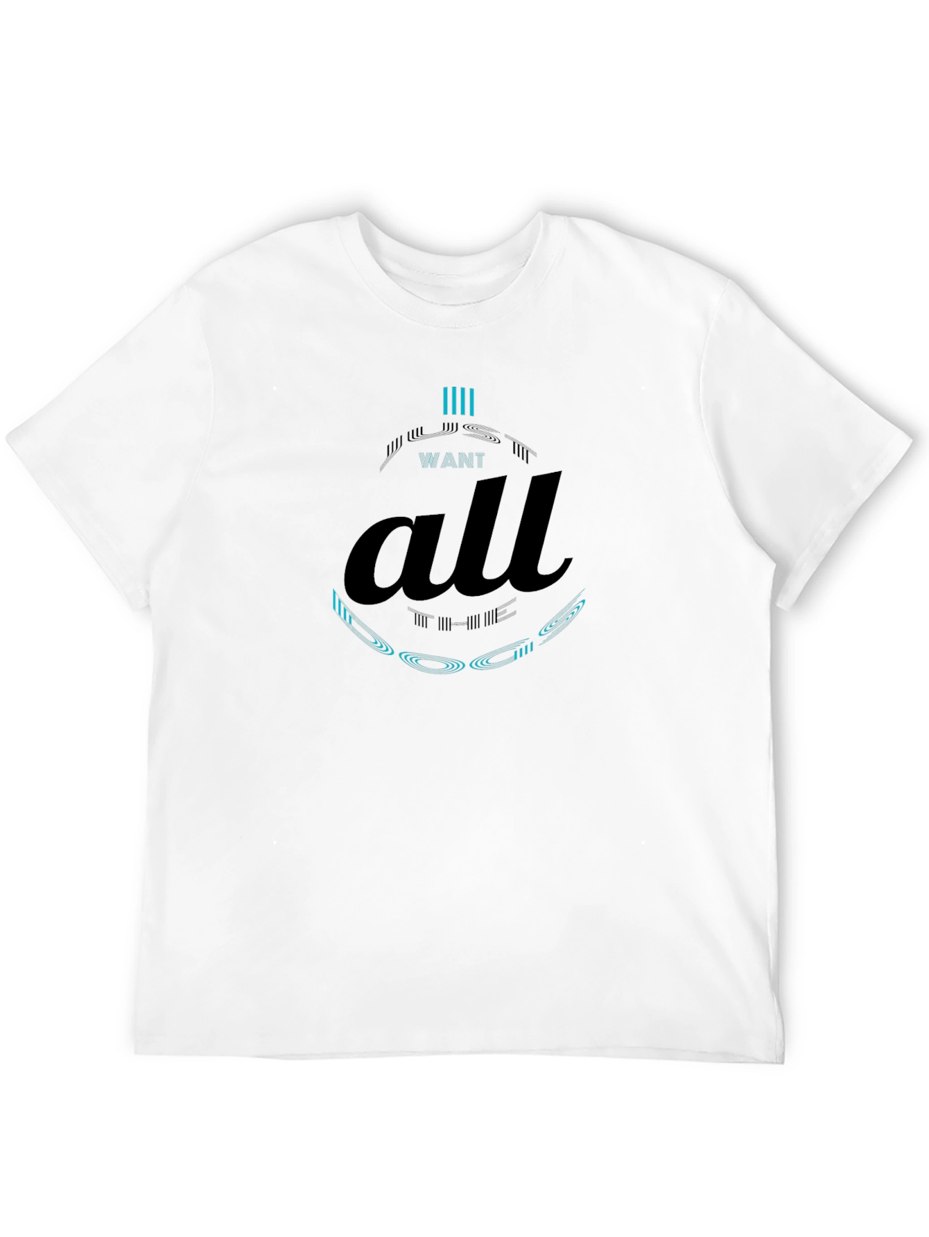 Want All Graphic Print Black T-Shirt