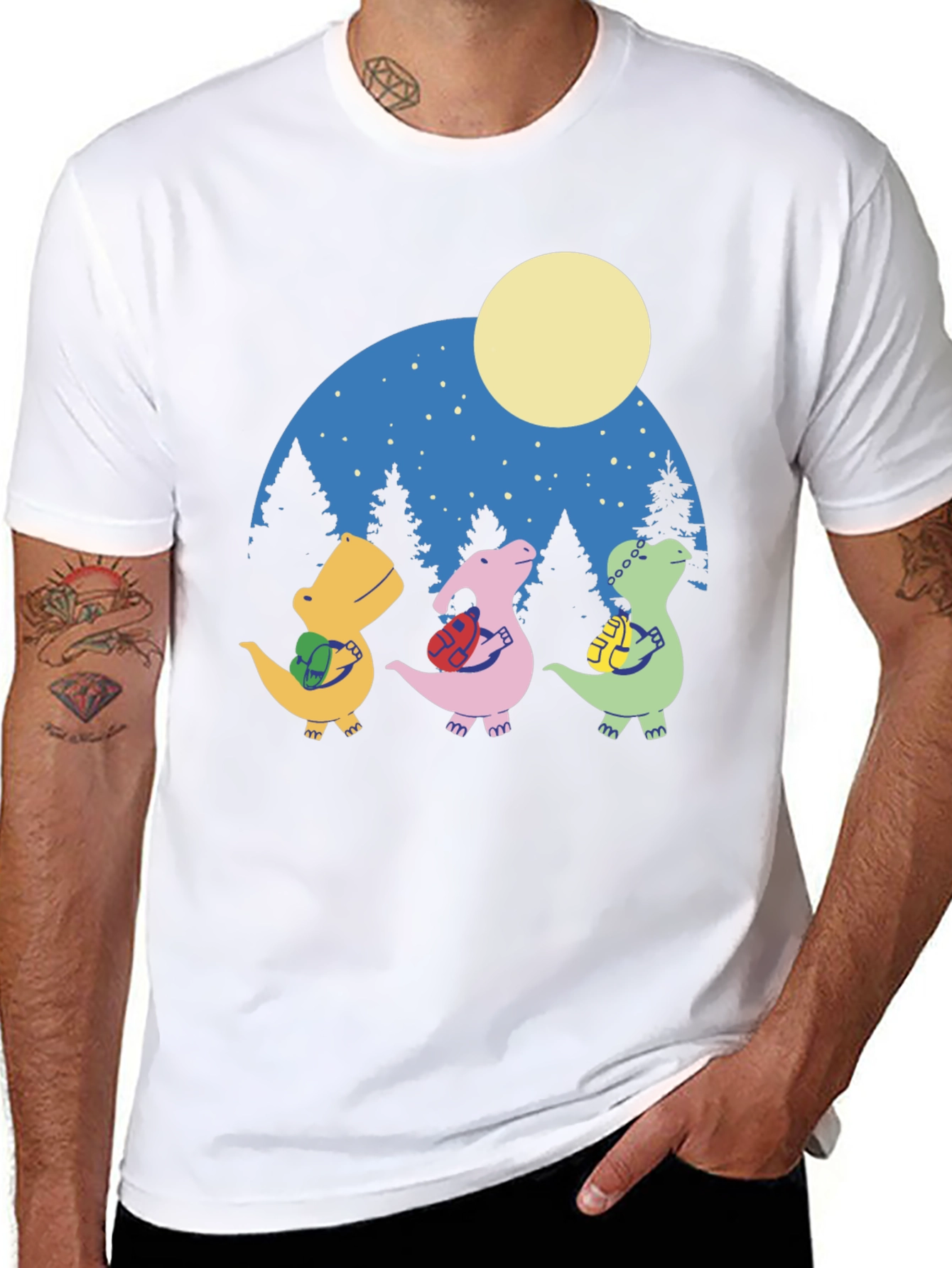 Dinosaur Backpack Adventure Graphic Tee