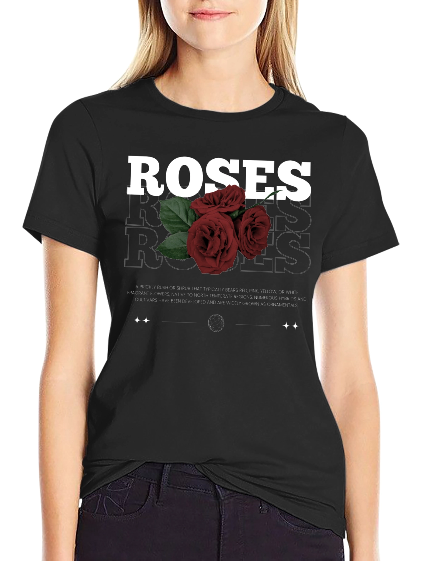 Roses Graphic Print T-Shirt