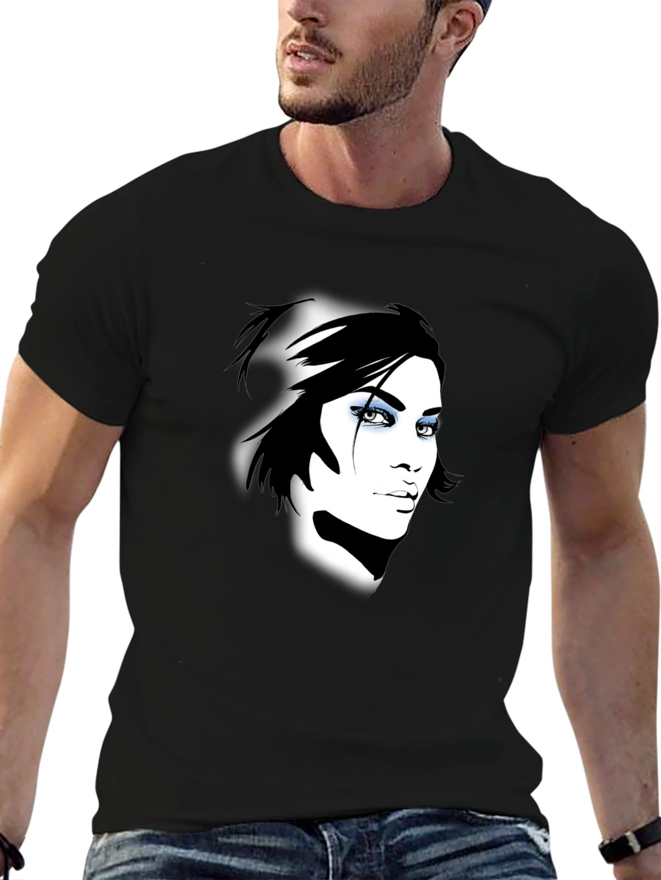 Graphic Print Unisex Black T-Shirt