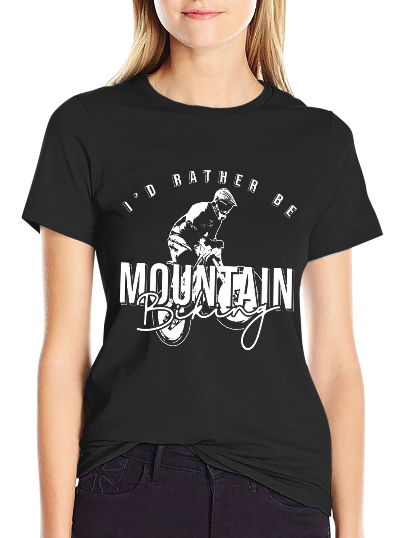 Mountain Biking T-Shirt: Id Rather Be Biking