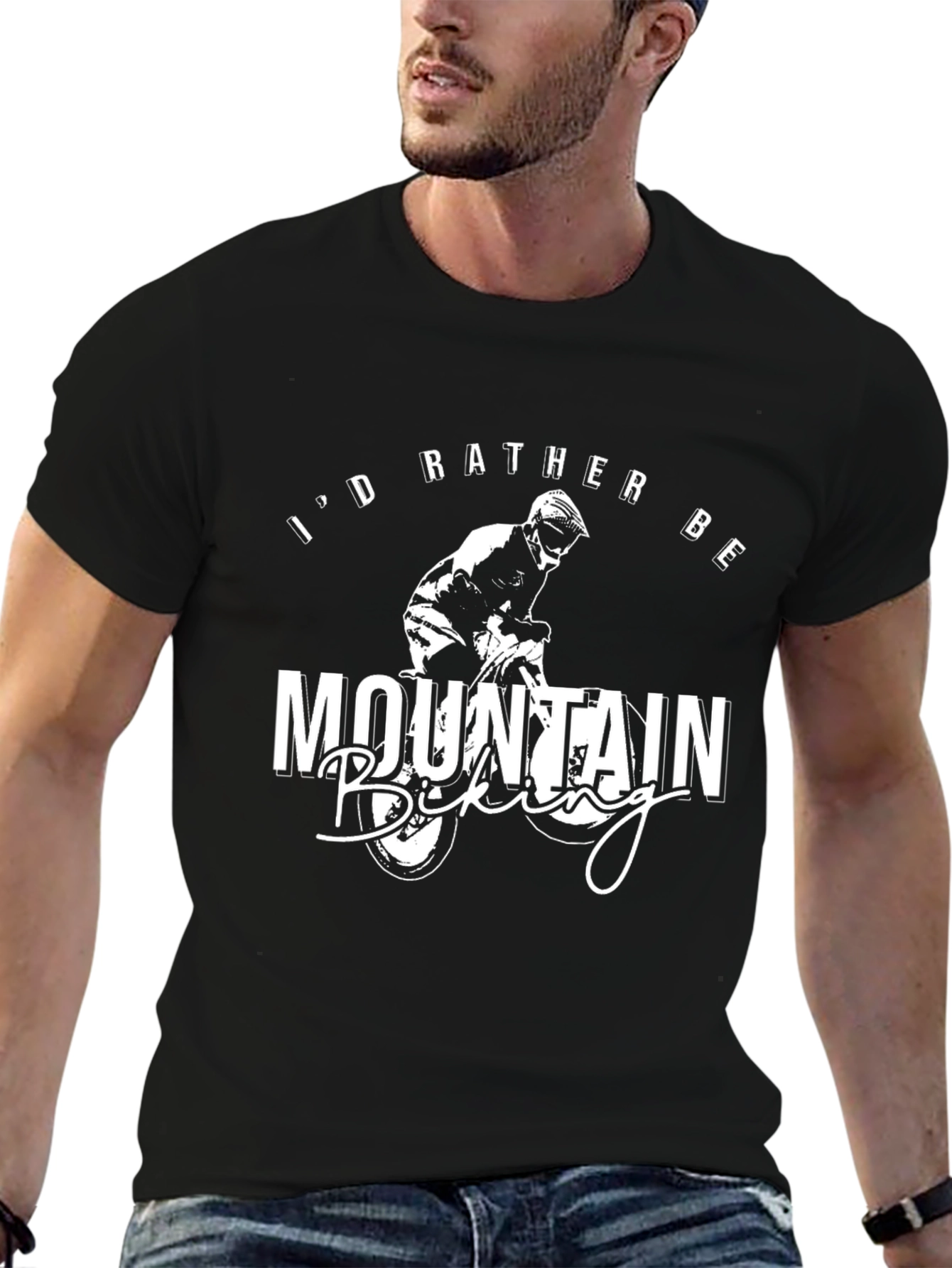 Mountain Biking T-Shirt: Id Rather Be Biking