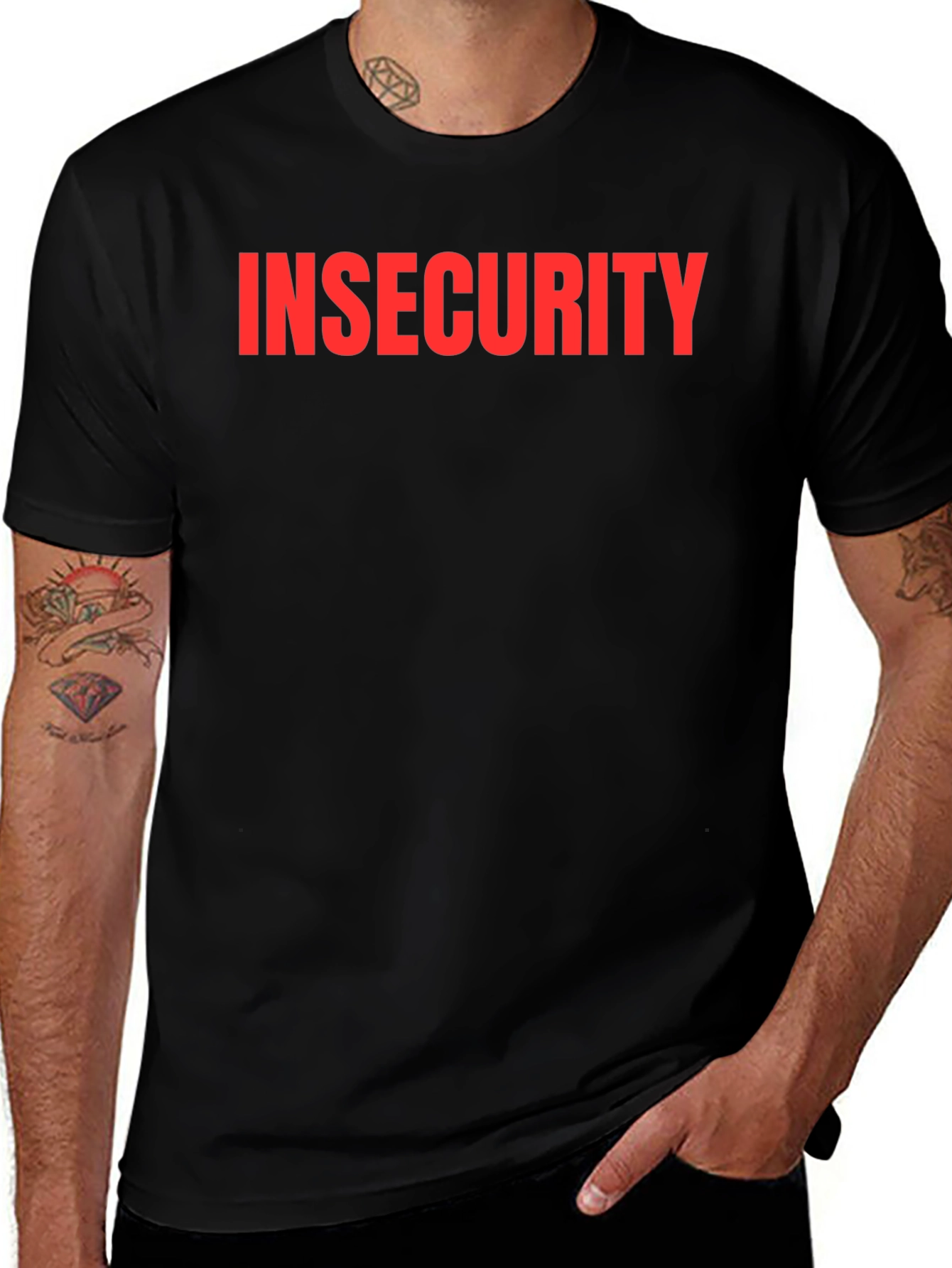 Insecurity Black Crew Neck T-Shirt