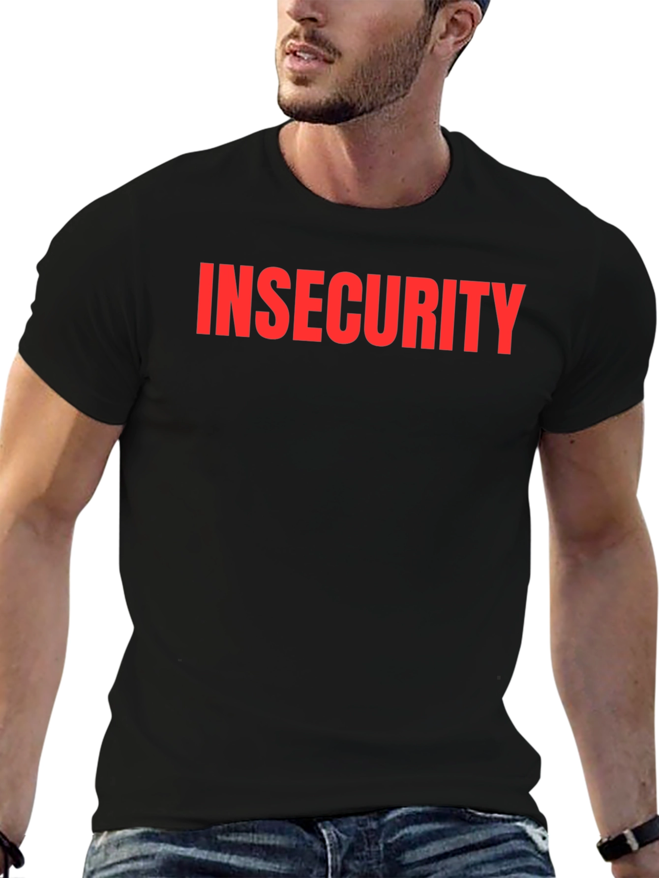 Insecurity Black Crew Neck T-Shirt