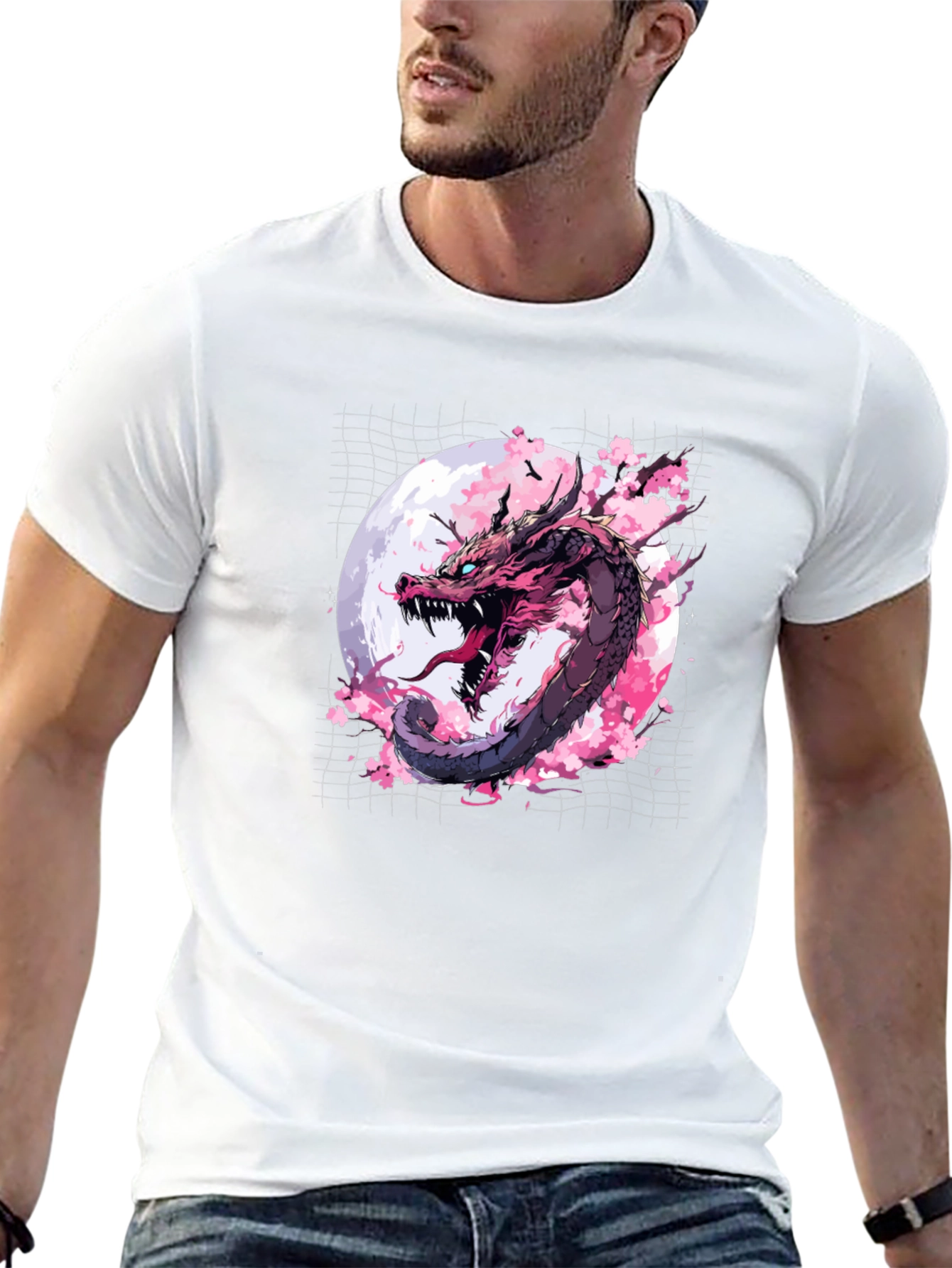 Dragon & Cherry Blossom Graphic Tee
