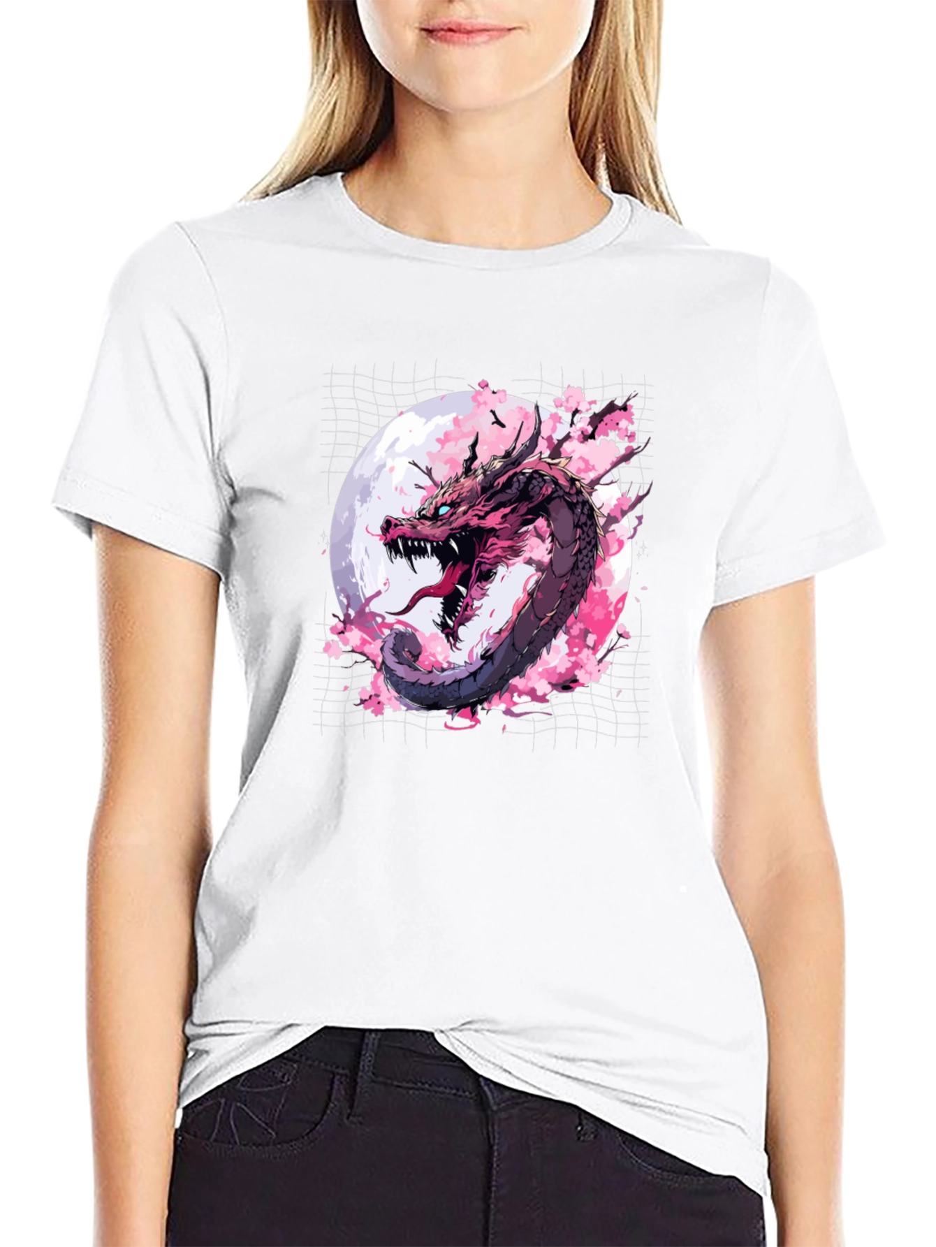 Dragon & Cherry Blossom Graphic Tee