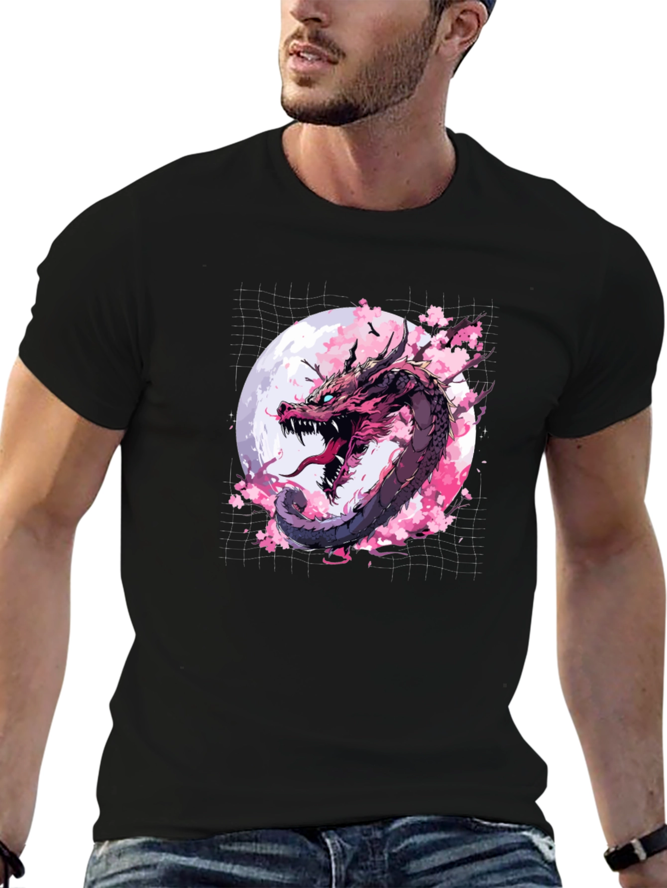 Dragon & Cherry Blossom Graphic Tee