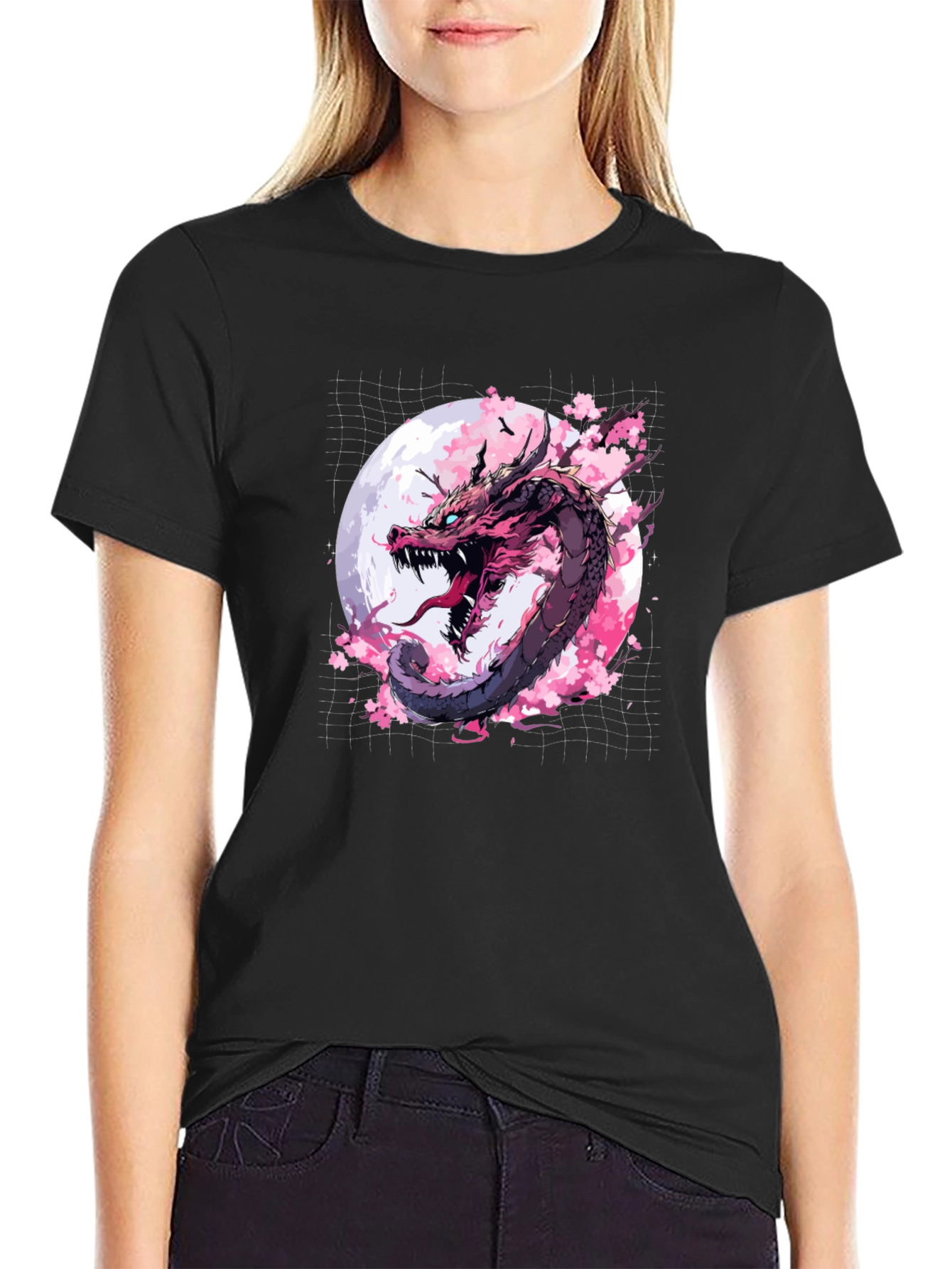 Dragon & Cherry Blossom Graphic Tee