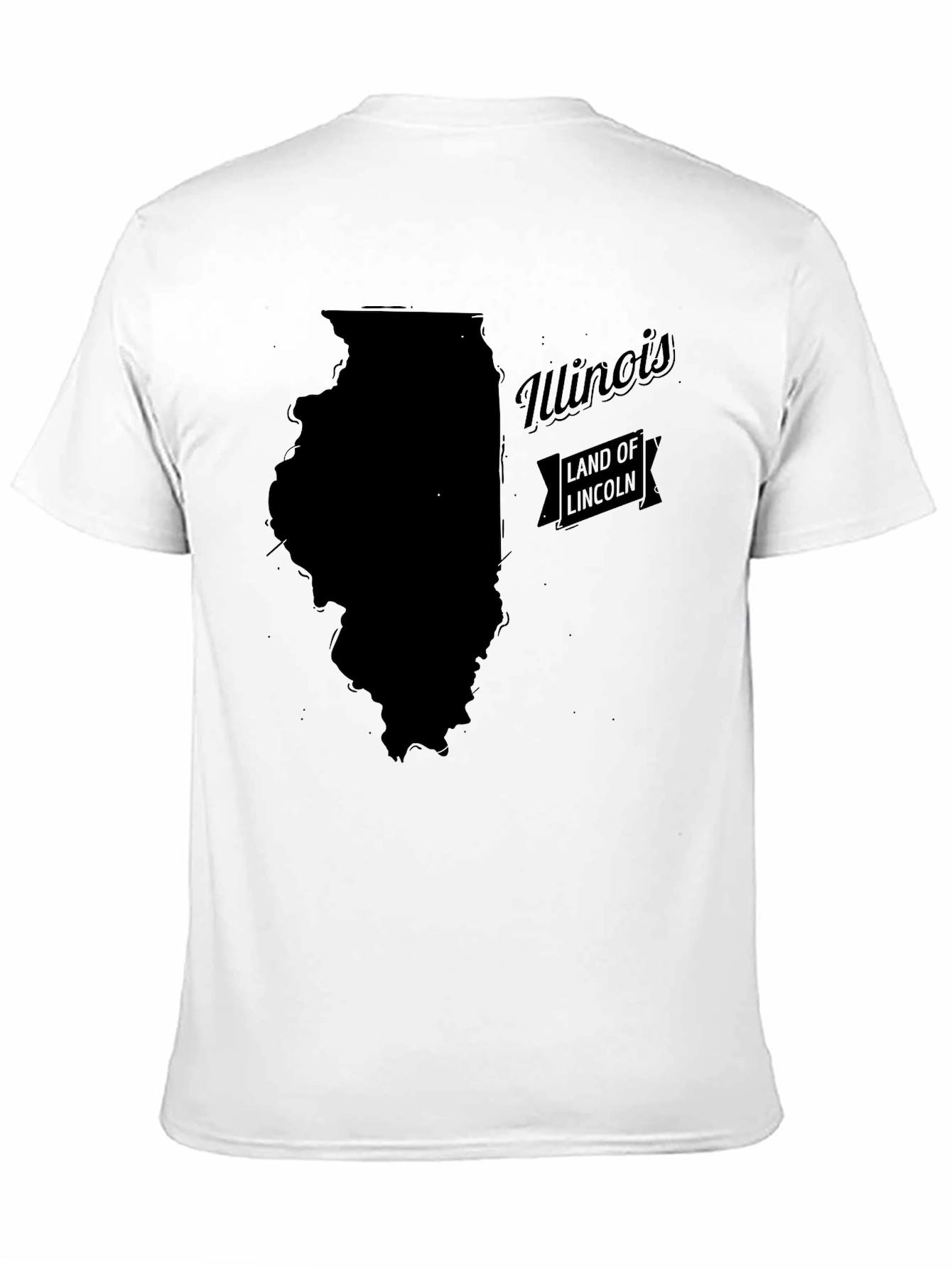 Illinois State Land of Lincoln Black T-Shirt