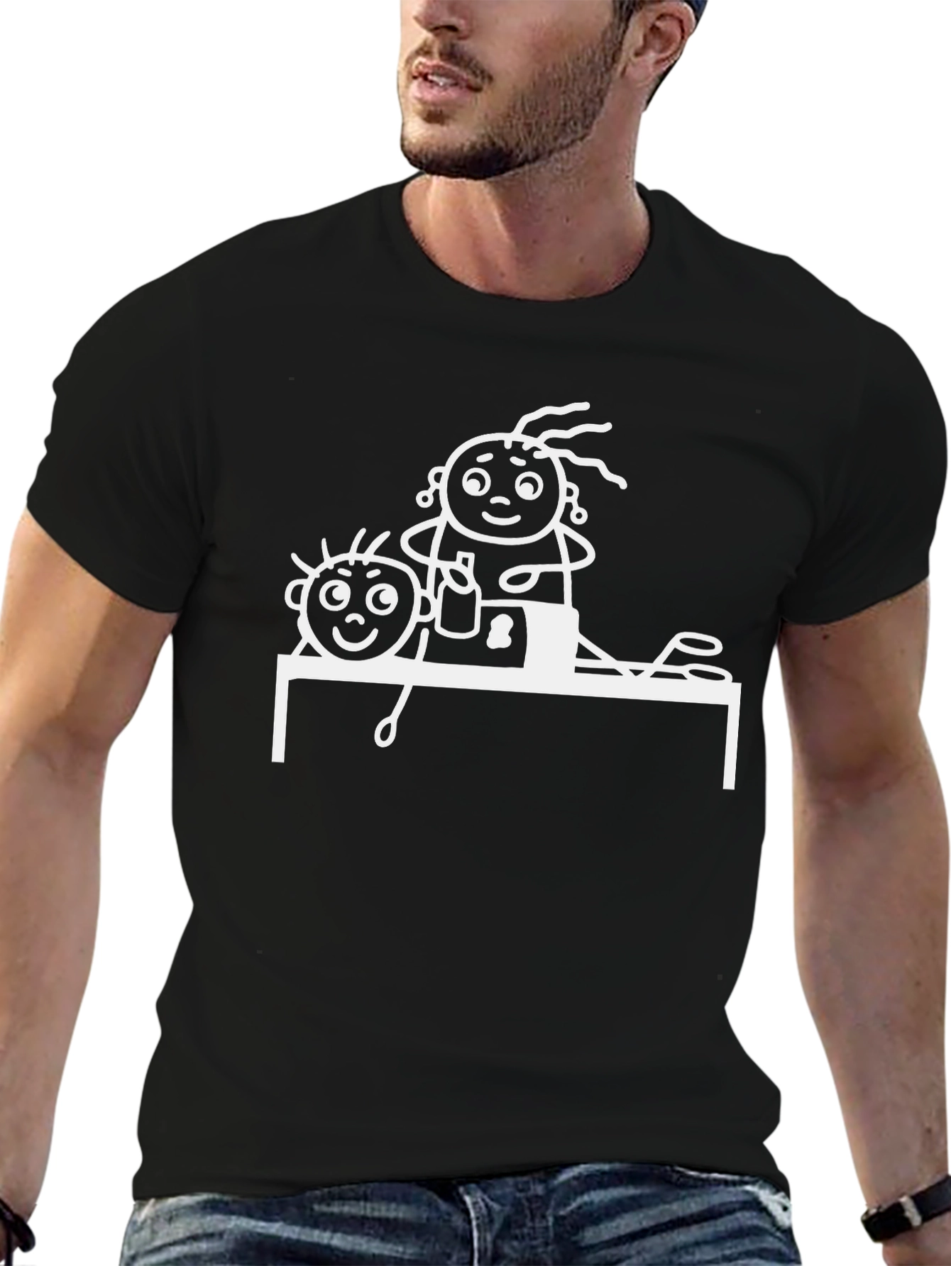 Fun Graphic Tee - Hairdresser & Client Design