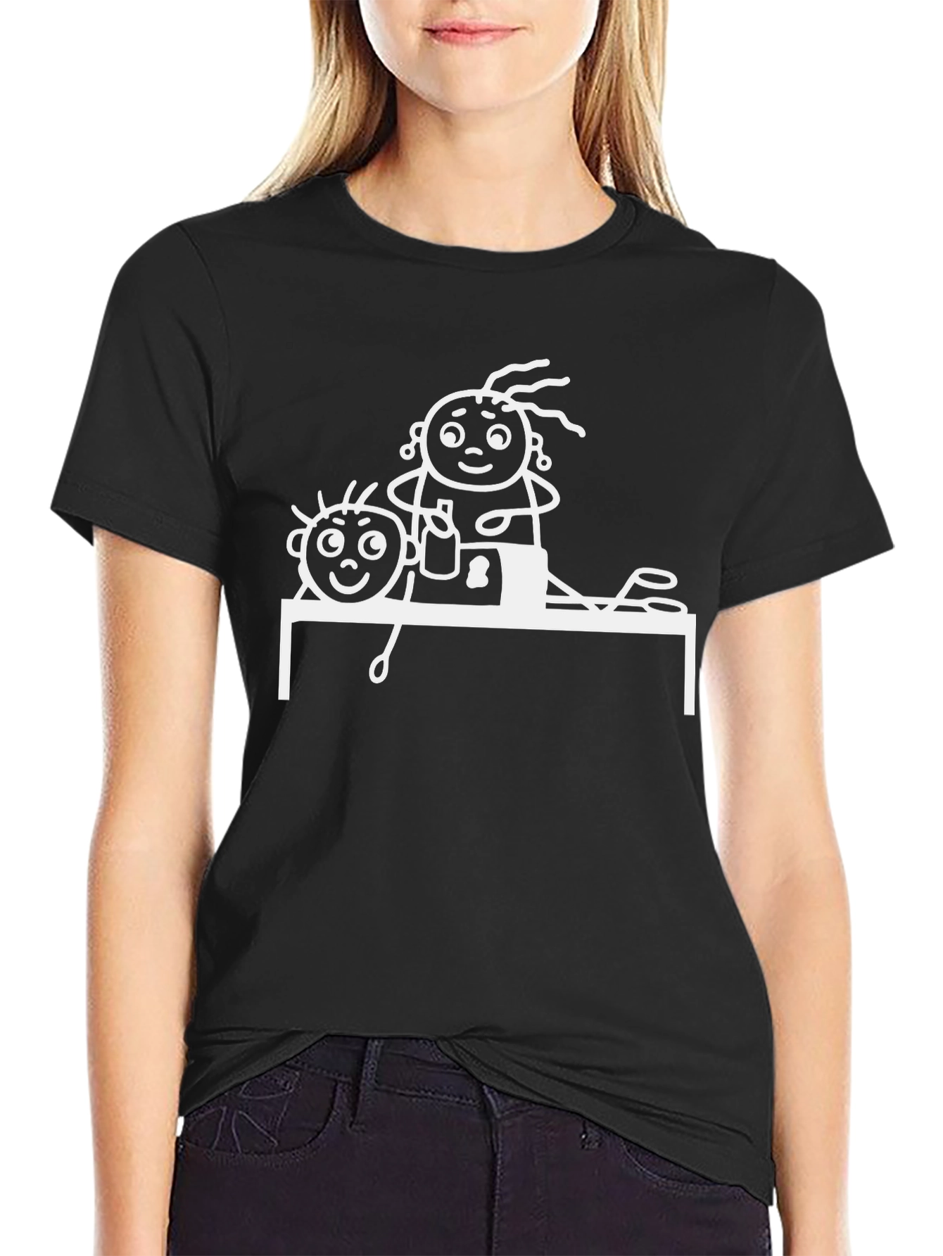 Fun Graphic Tee - Hairdresser & Client Design