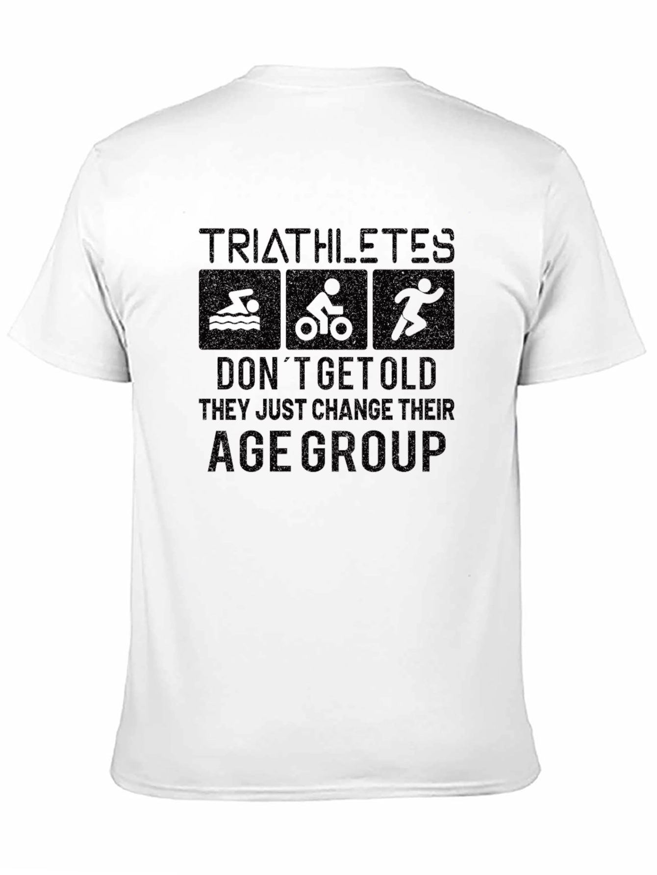 Triathletes Age Group Black Graphic T-Shirt