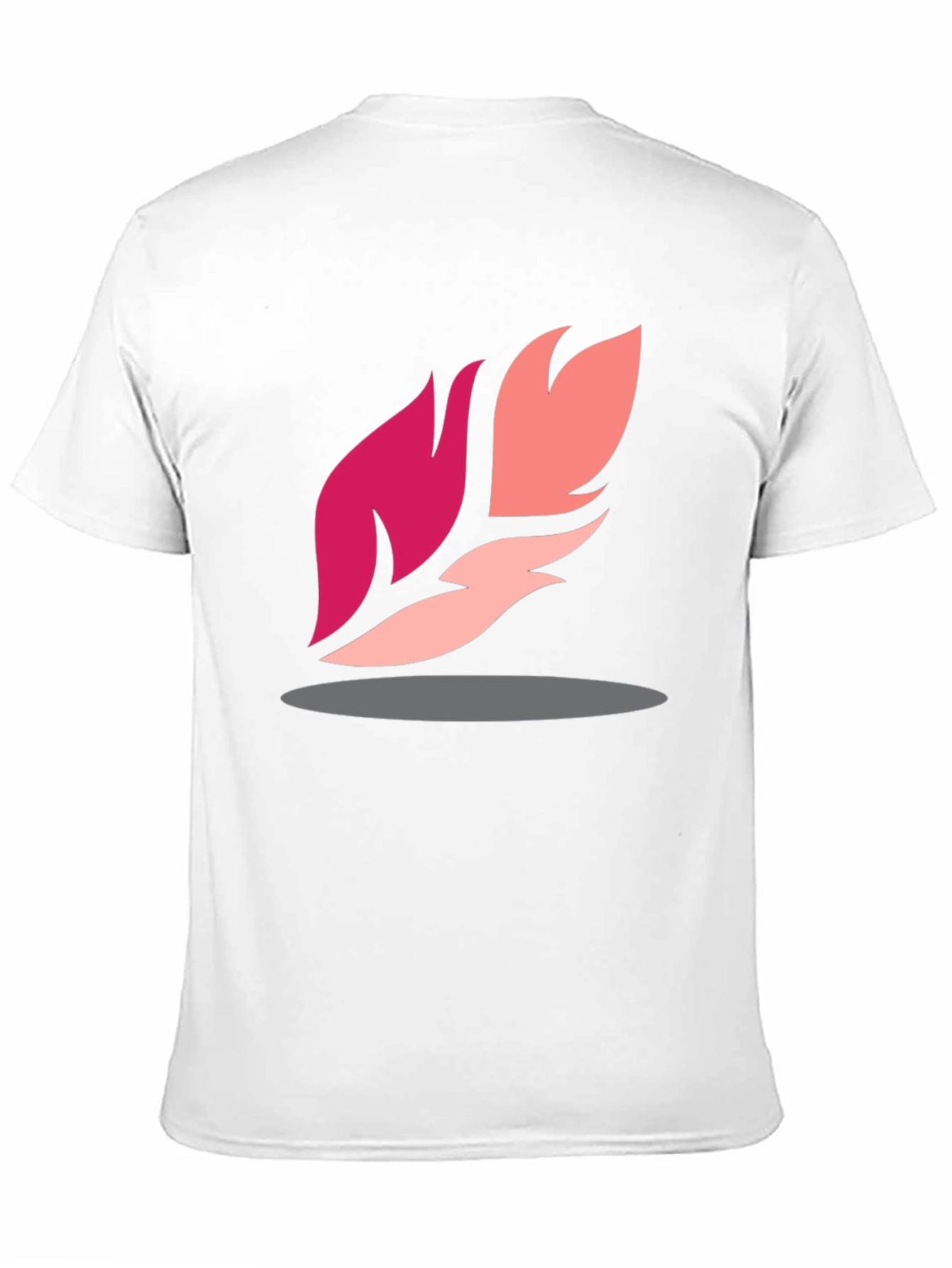 Abstract Feather Graphic Black Tee