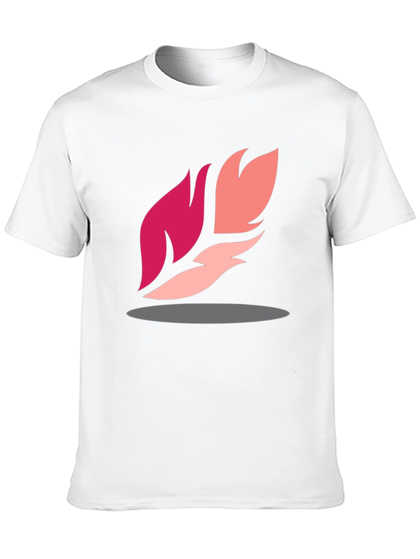 Abstract Feather Graphic Black Tee
