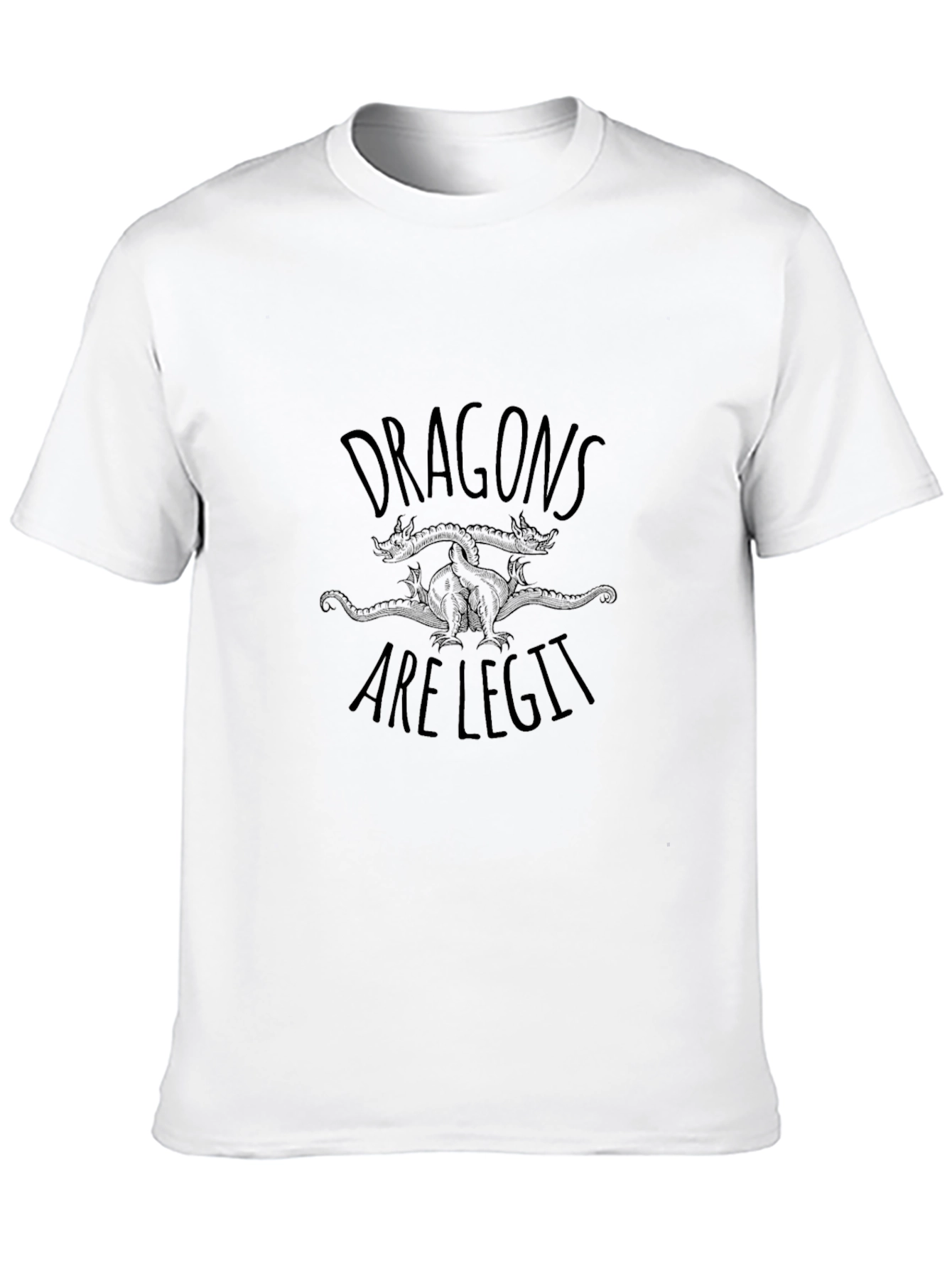 Dragons Are Legit Graphic Tee - Cool Design