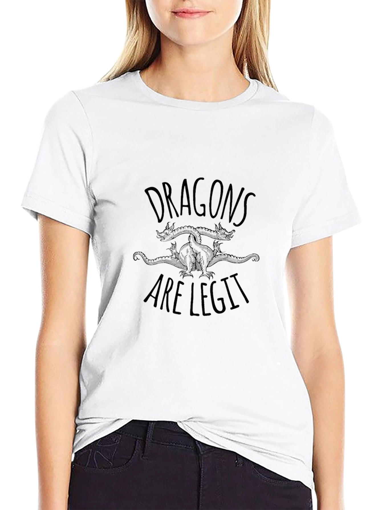 Dragons Are Legit Graphic Tee - Cool Design