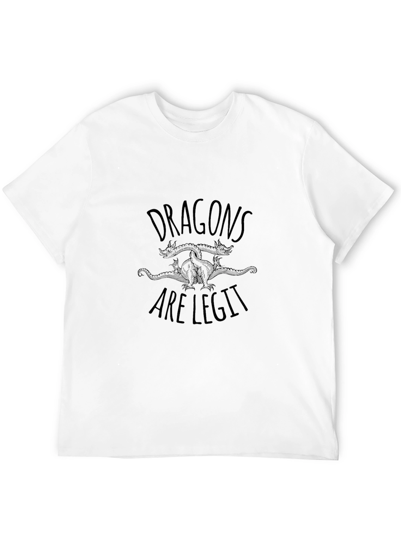 Dragons Are Legit Graphic Tee - Cool Design