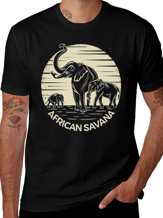 African Savanna Elephant Graphic Tee