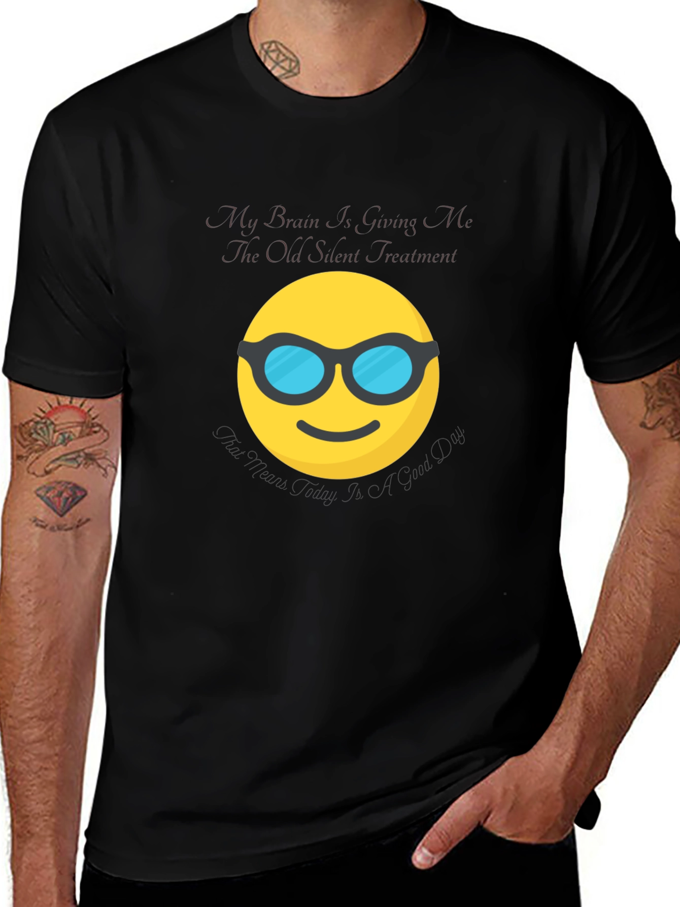 Silent Treatment Brain Emoji T-Shirt