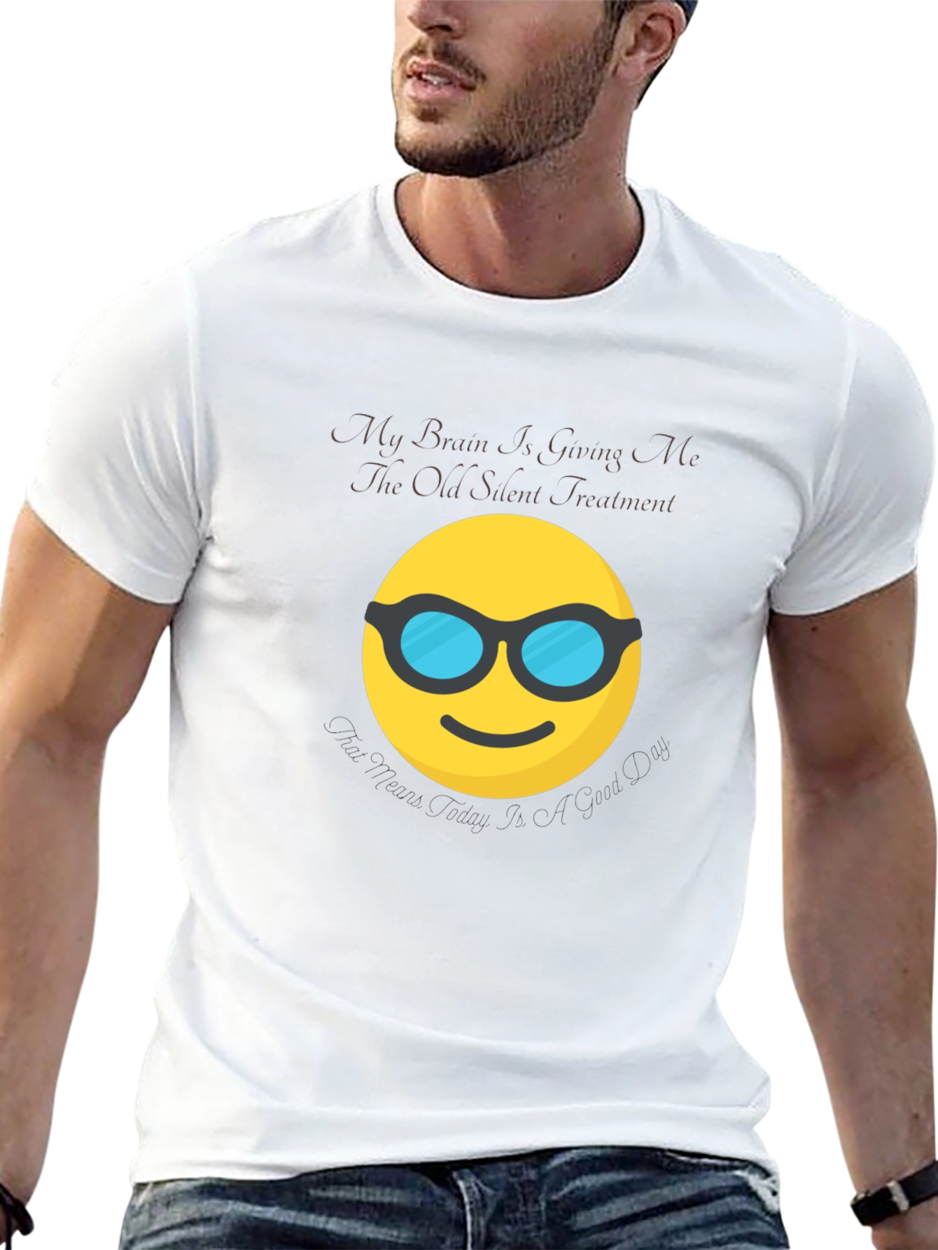 Silent Treatment Brain Emoji T-Shirt