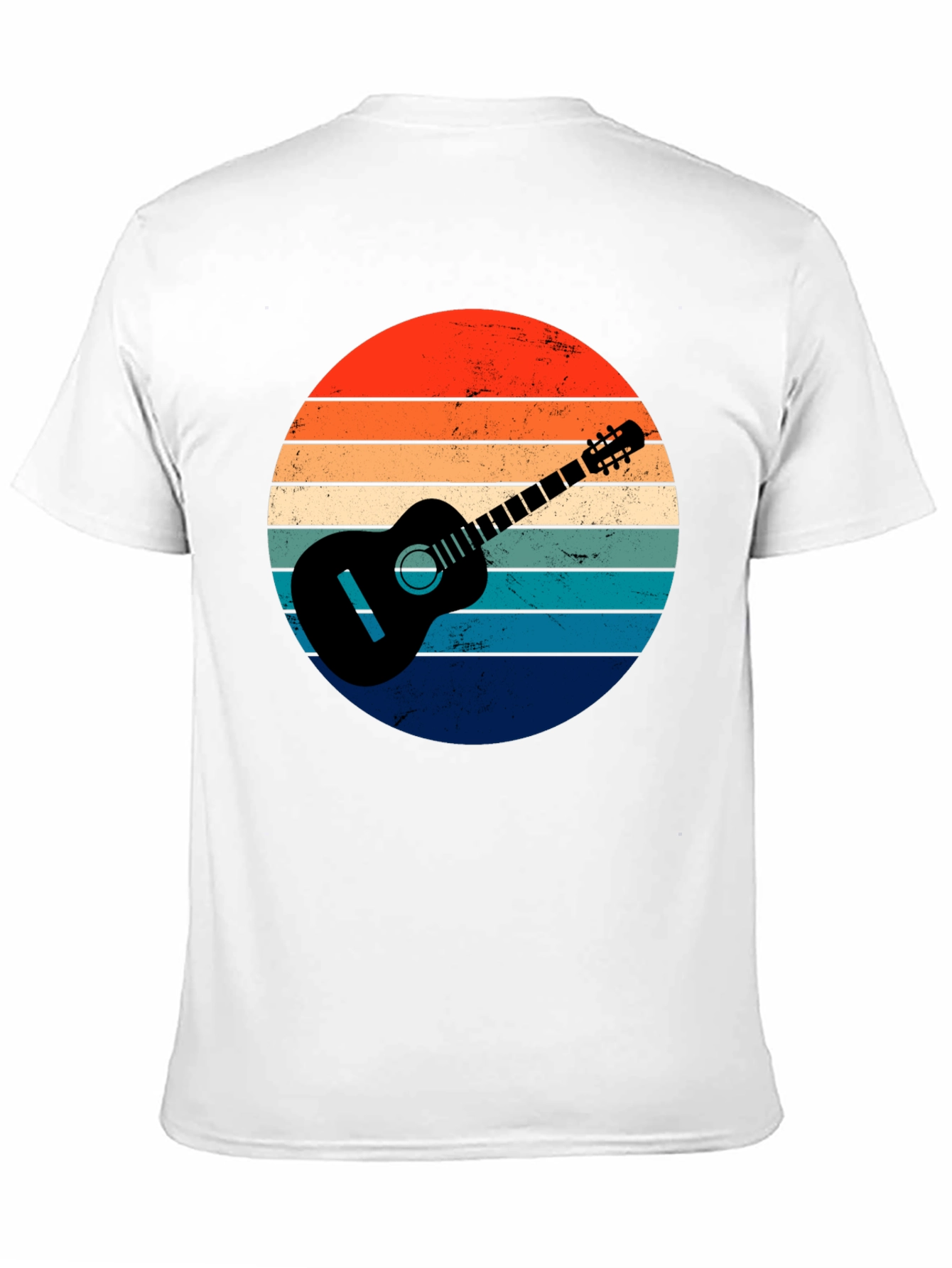 Retro Guitar Sunset Graphic Tee - Music Lover Shirt