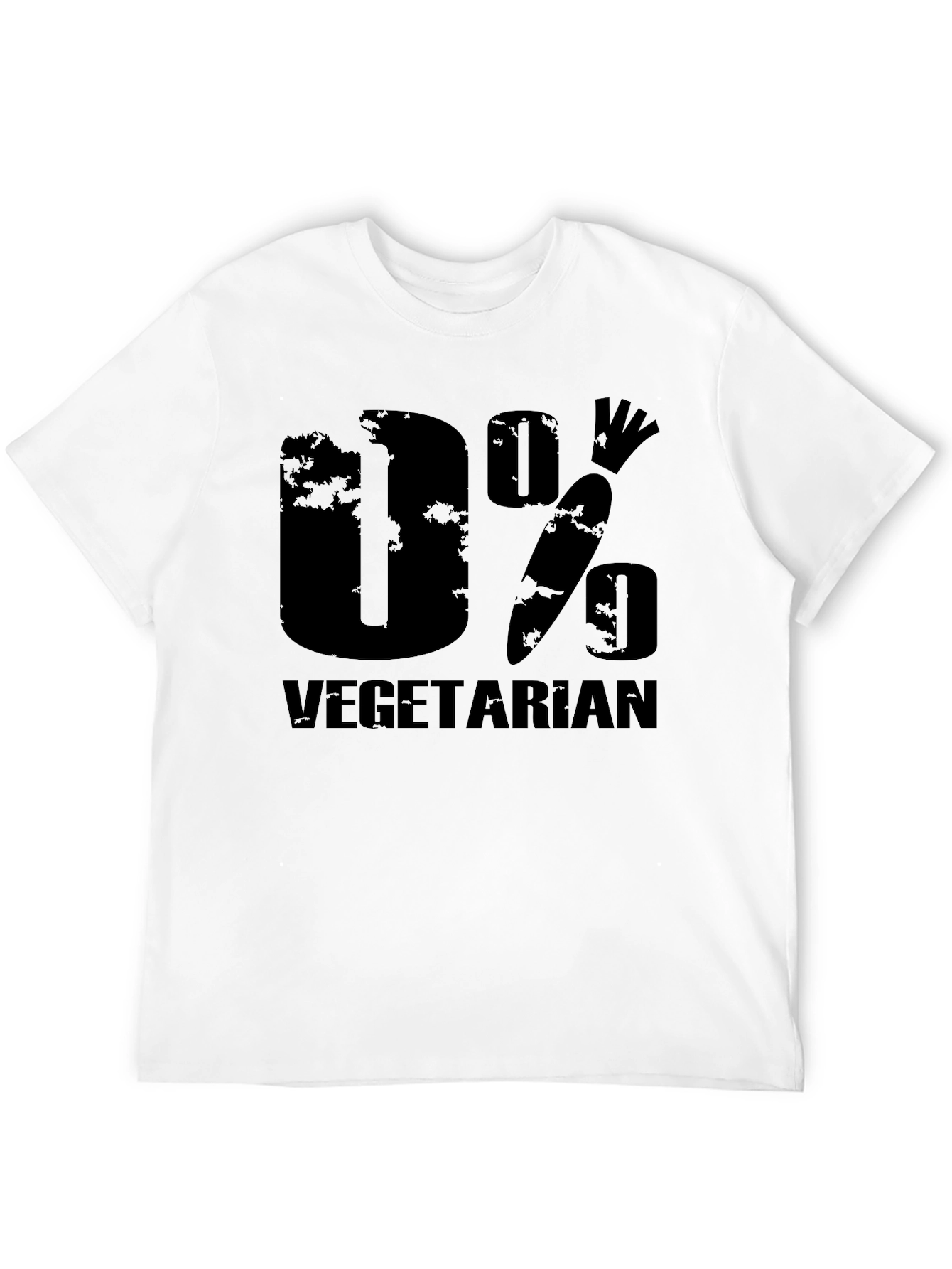 0% Vegetarian Humor Graphic Tee