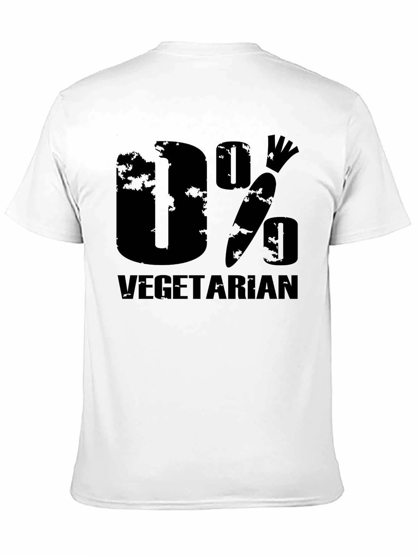 0% Vegetarian Humor Graphic Tee