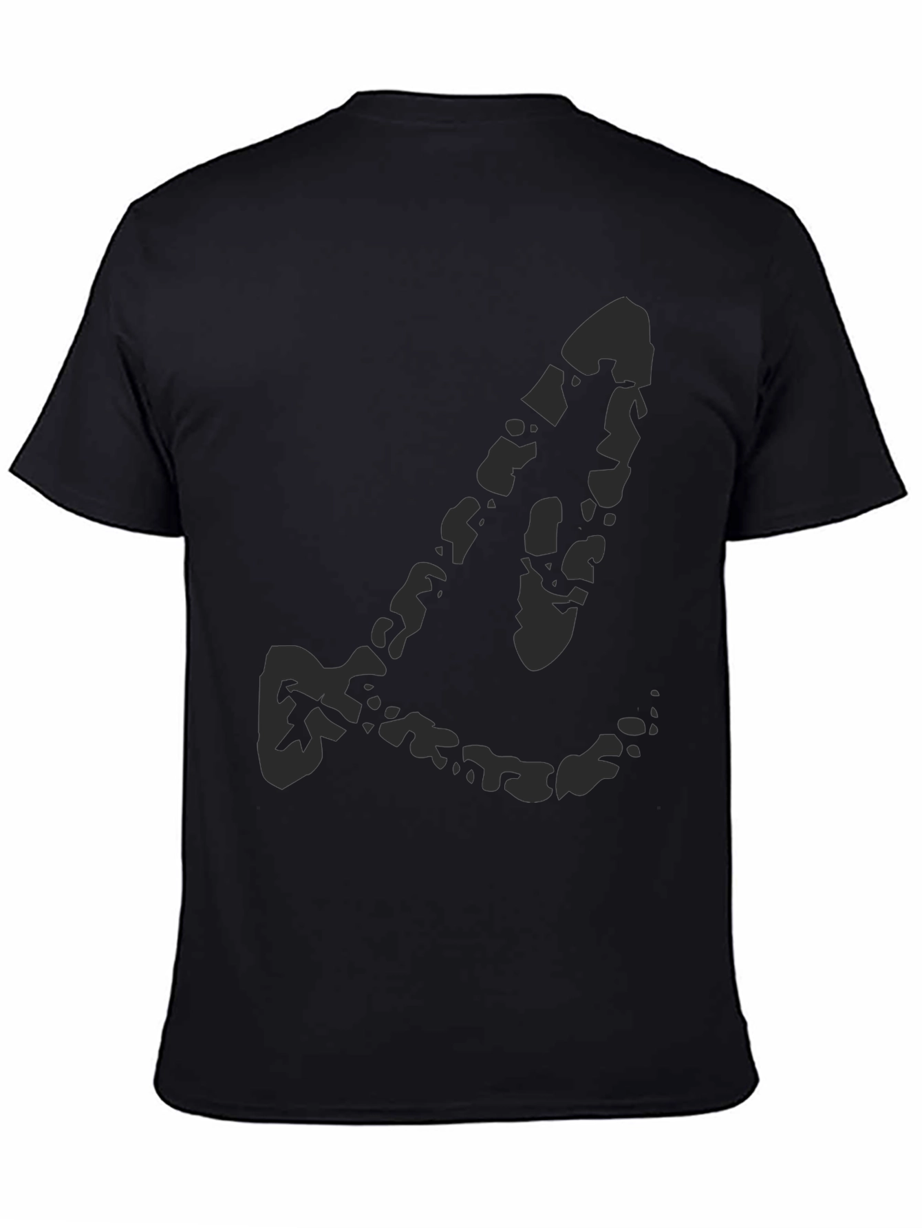 Black Graphic Print Crew Neck T-Shirt