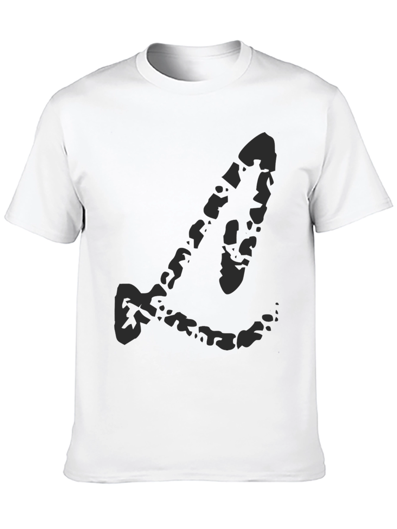 Black Graphic Print Crew Neck T-Shirt