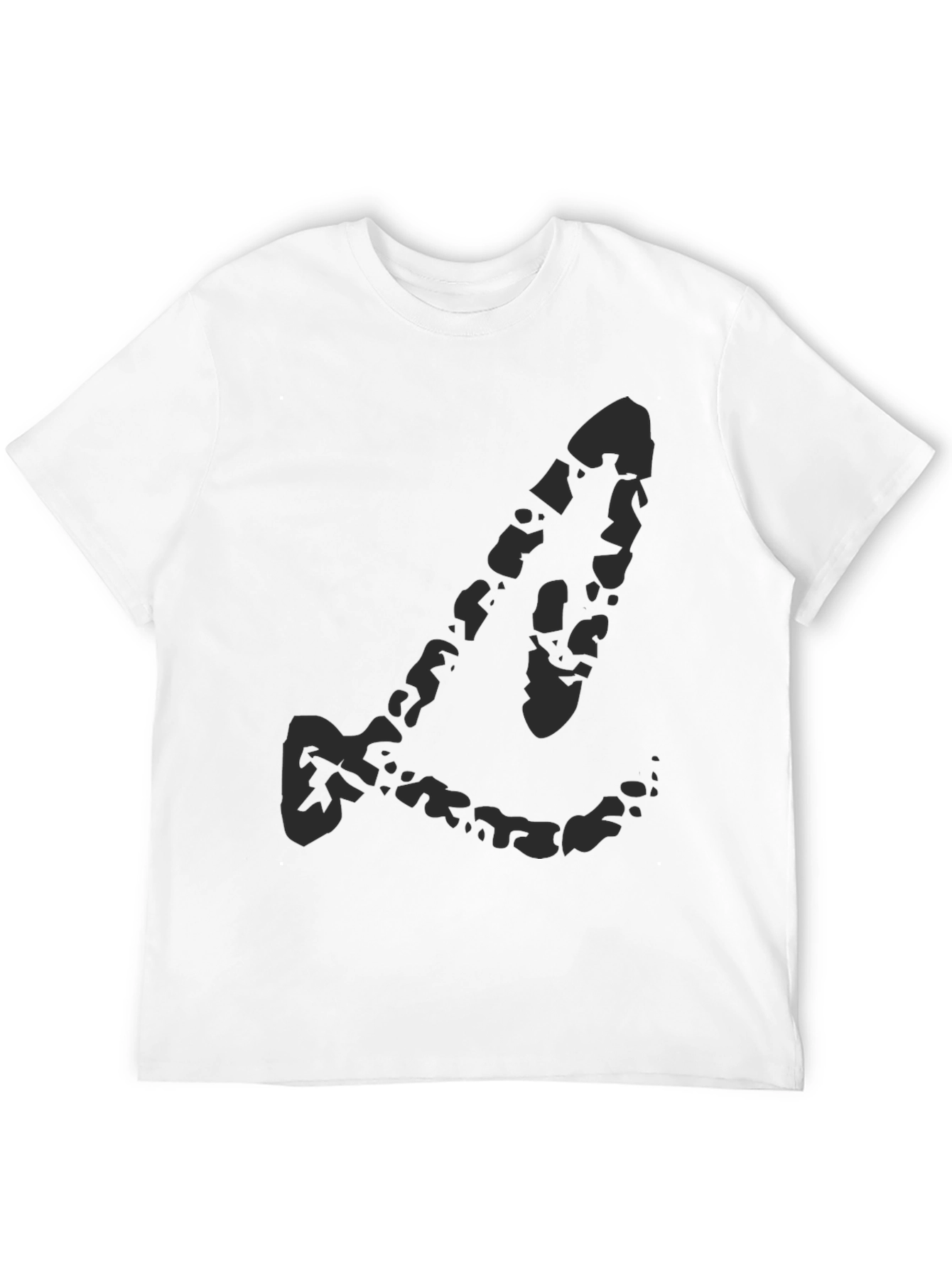 Black Graphic Print Crew Neck T-Shirt
