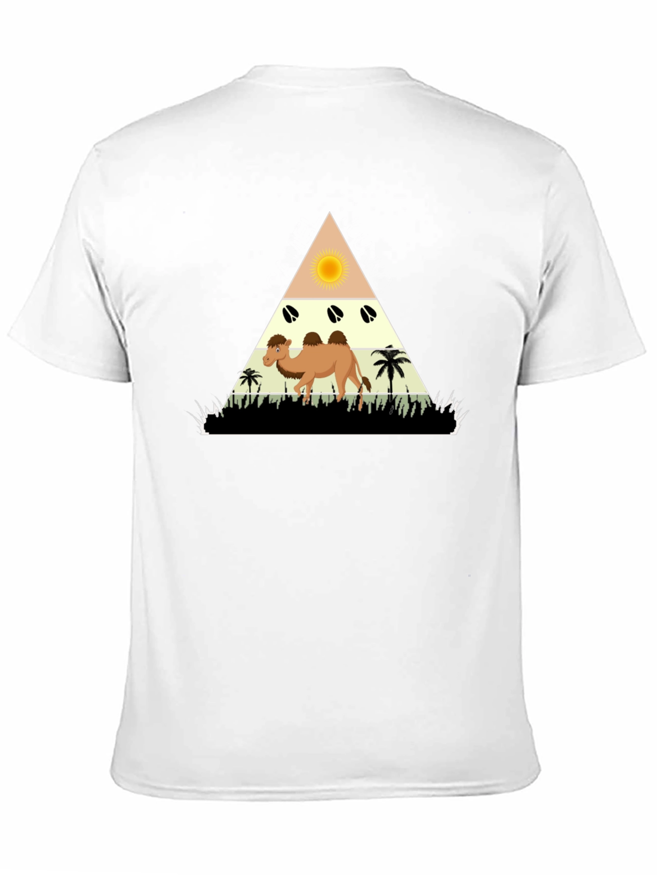 Camel Desert Graphic Tee - Black Cotton Casual