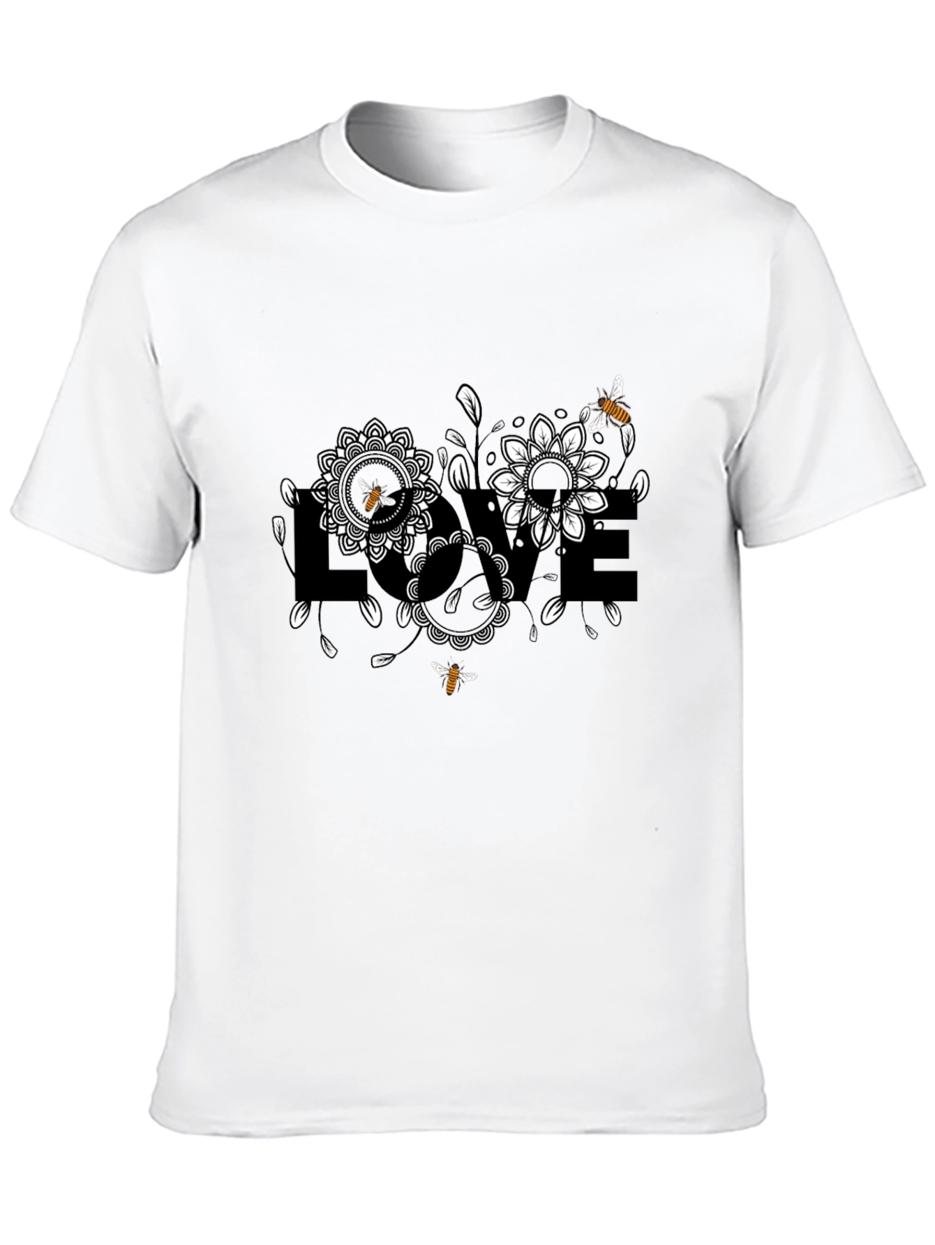 Love Blooms: Bee & Floral Graphic Tee