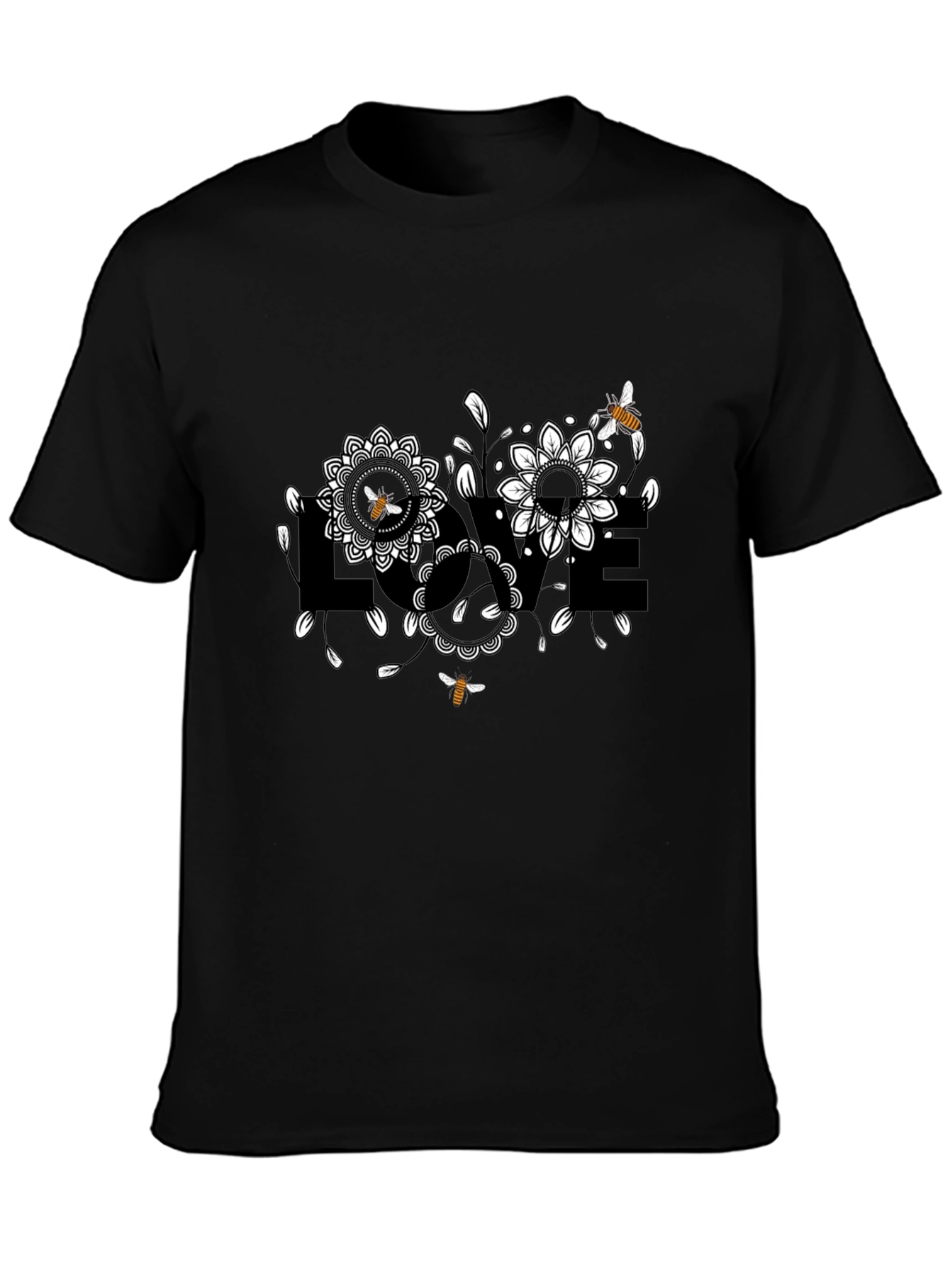 Love Blooms: Bee & Floral Graphic Tee