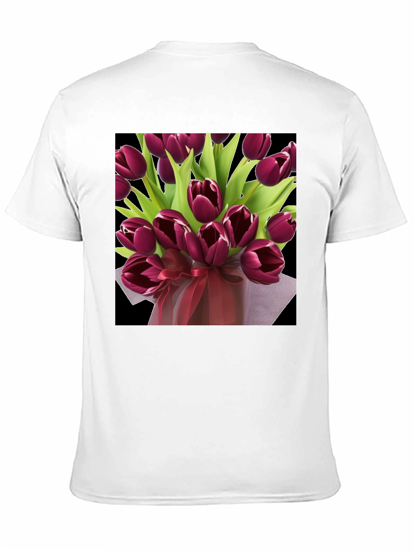 Tulip Bouquet Graphic Tee - Elegant Floral Design