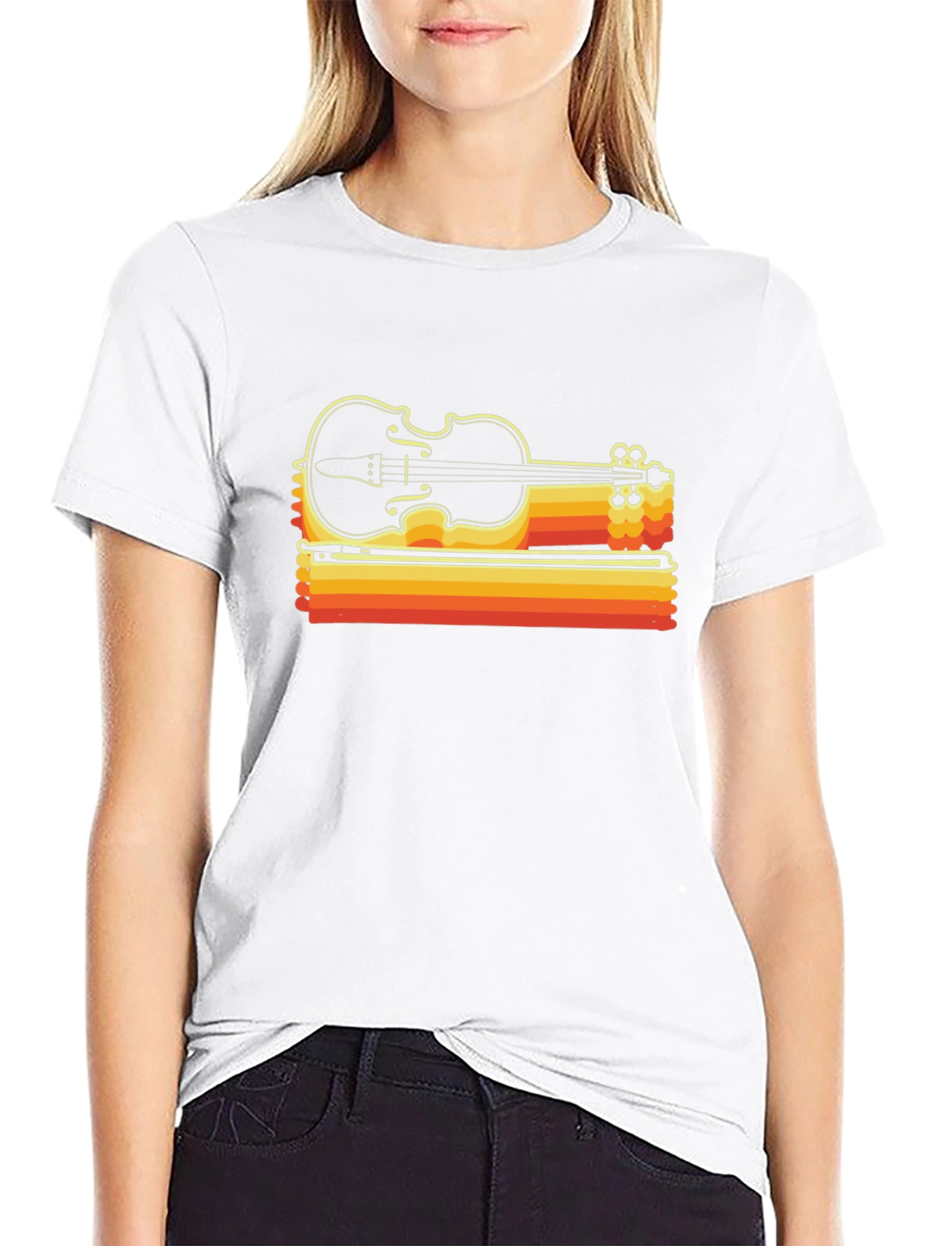 Retro Violin T-Shirt - Music Lovers Tee