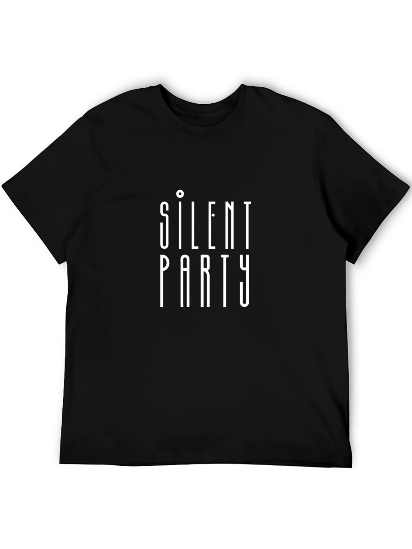 Silent Party Black Graphic T-Shirt